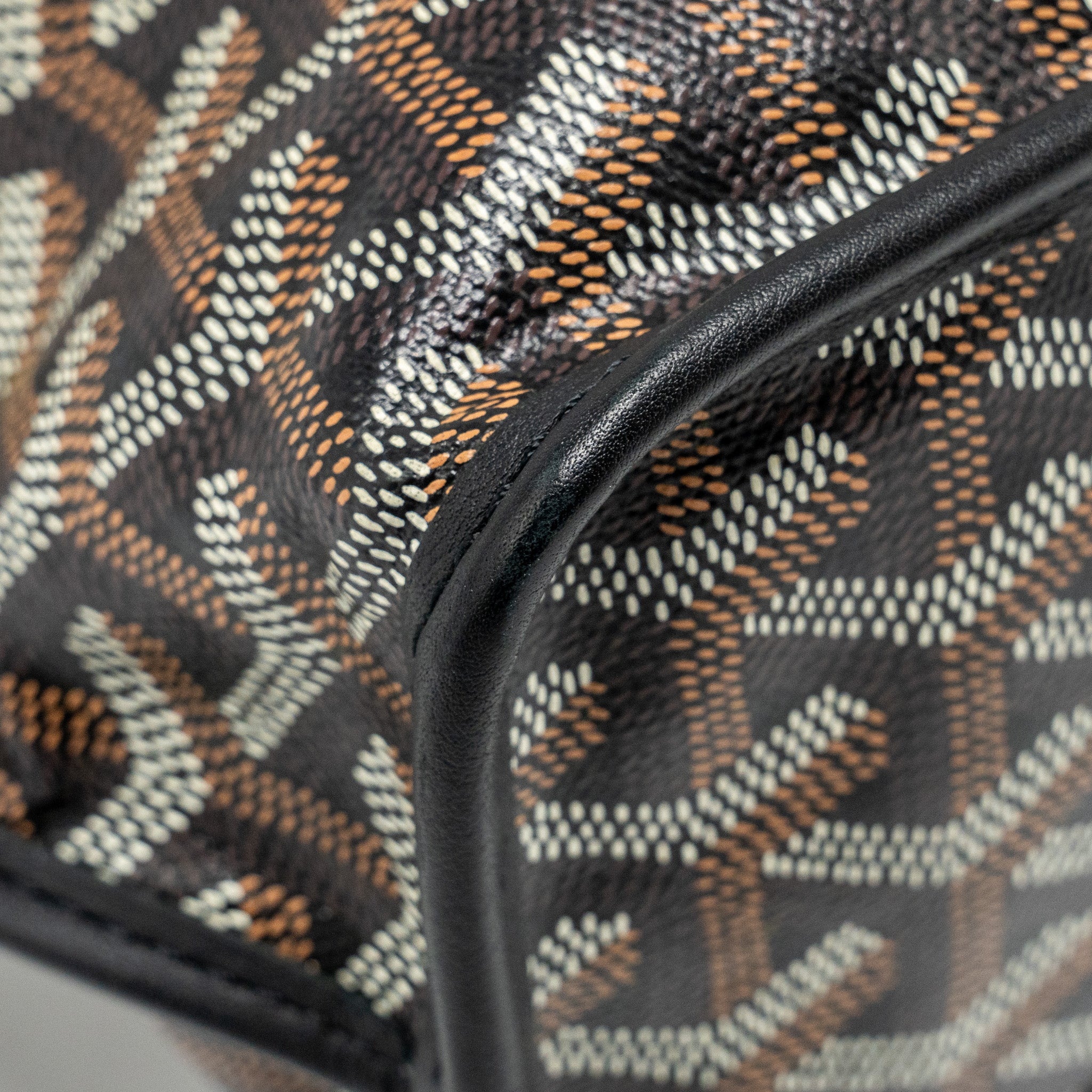 GOYARD MINI ANJOU TOTE GOYARDLINE CANVAS/ CALFSKIN BLACK SHW