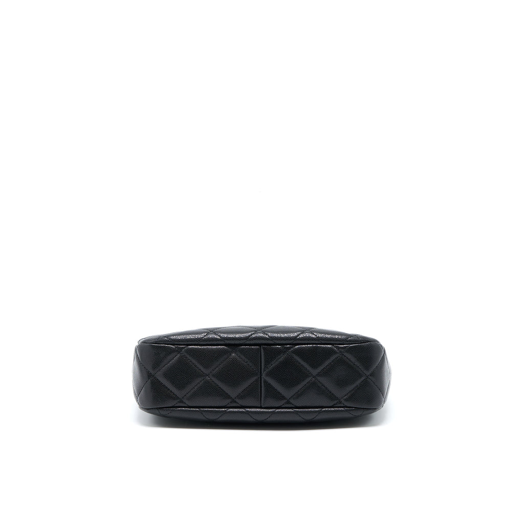 CHANEL 22A TWIST YOUR BUTTONS HOBO SHOULDER BAG CAVIAR BLACK GHW (MICROCHIP)
