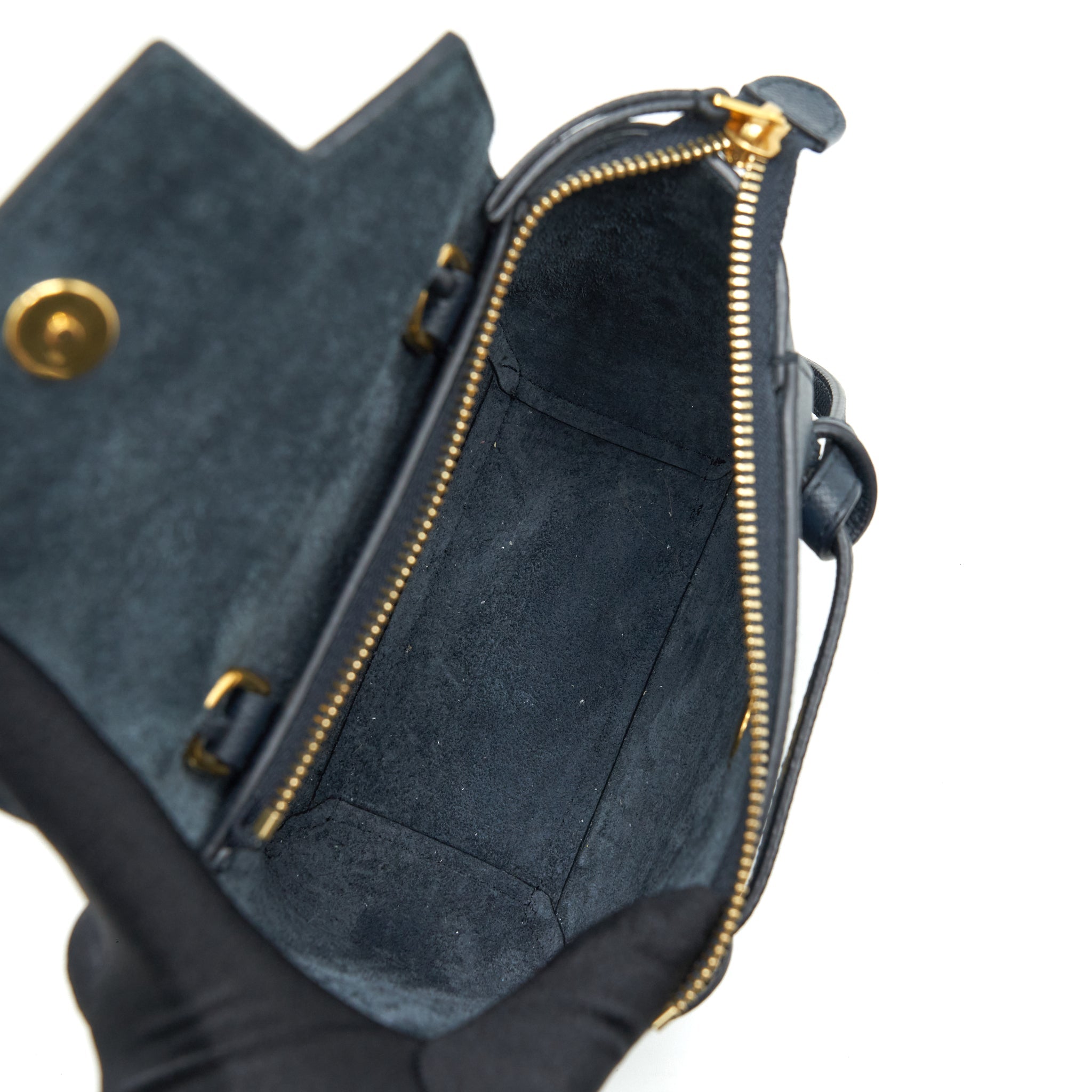 CELINE PICO BELT BAG GRAINED CALFSKIN NAVY GHW