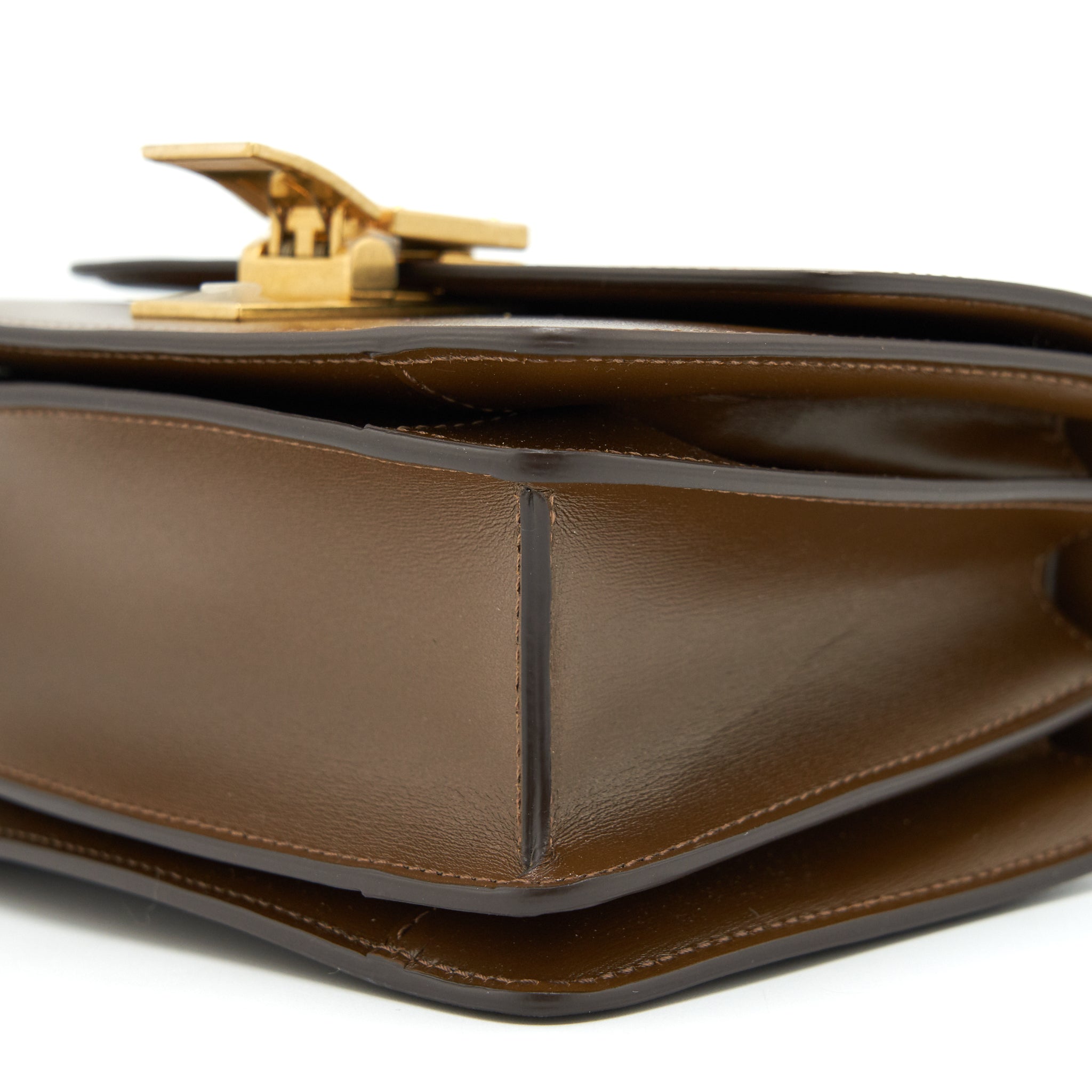 CELINE SMALL CLASSIC BOX BAG CAMEL GHW
