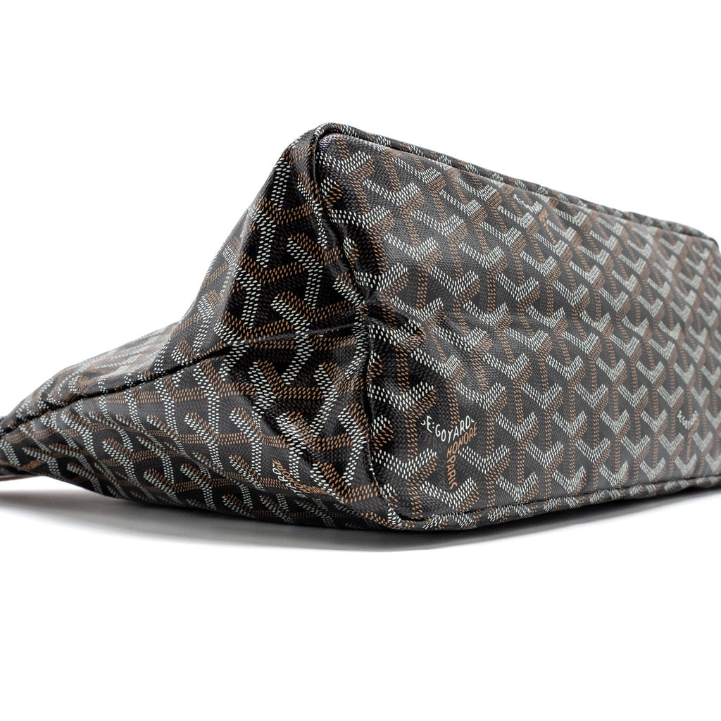 GOYARD BOHEME HOBO BAG CANVAS/CALFSKIN BLACK/BROWN SHW