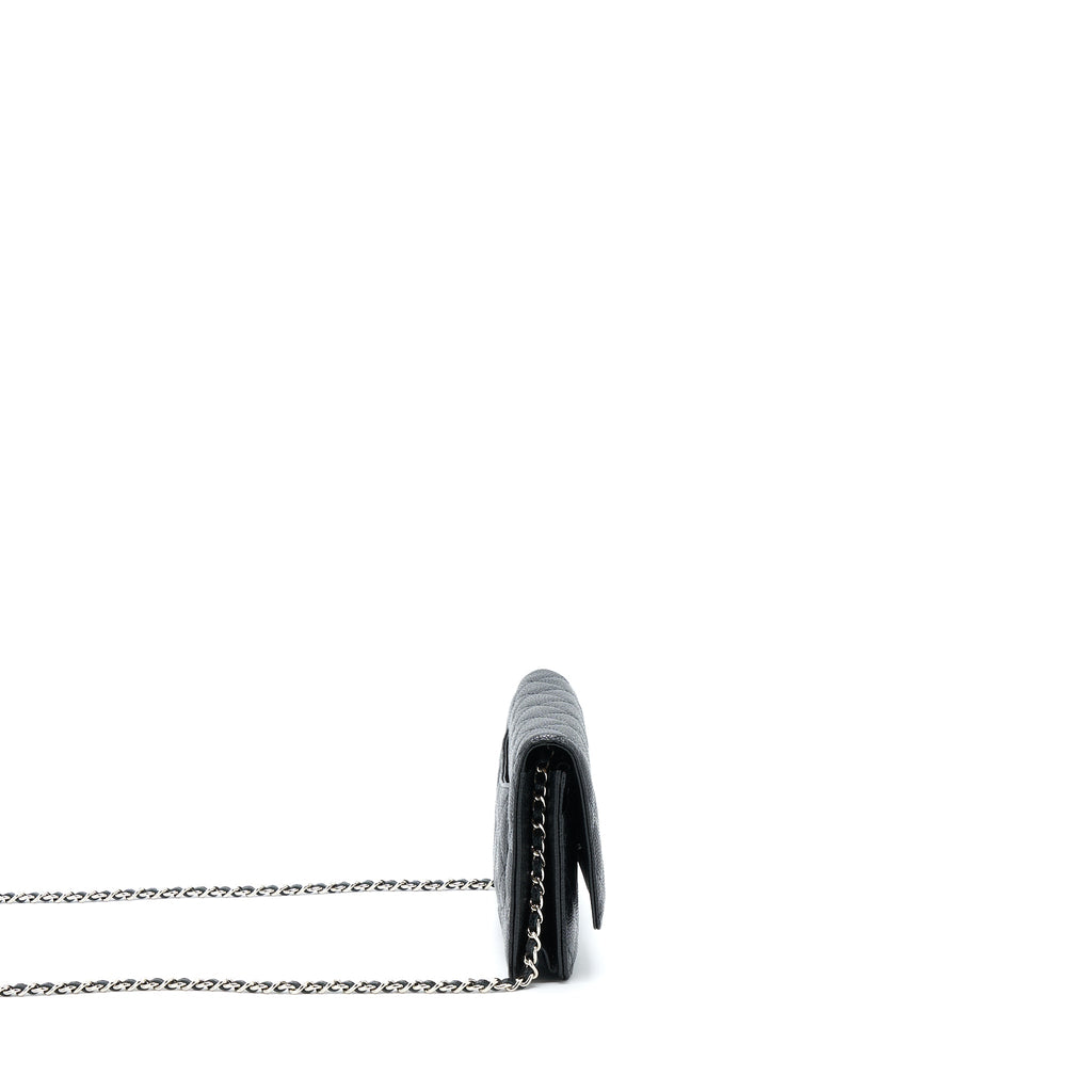CHANEL CLASSIC WALLET ON CHAIN CAVIAR BLACK SHW