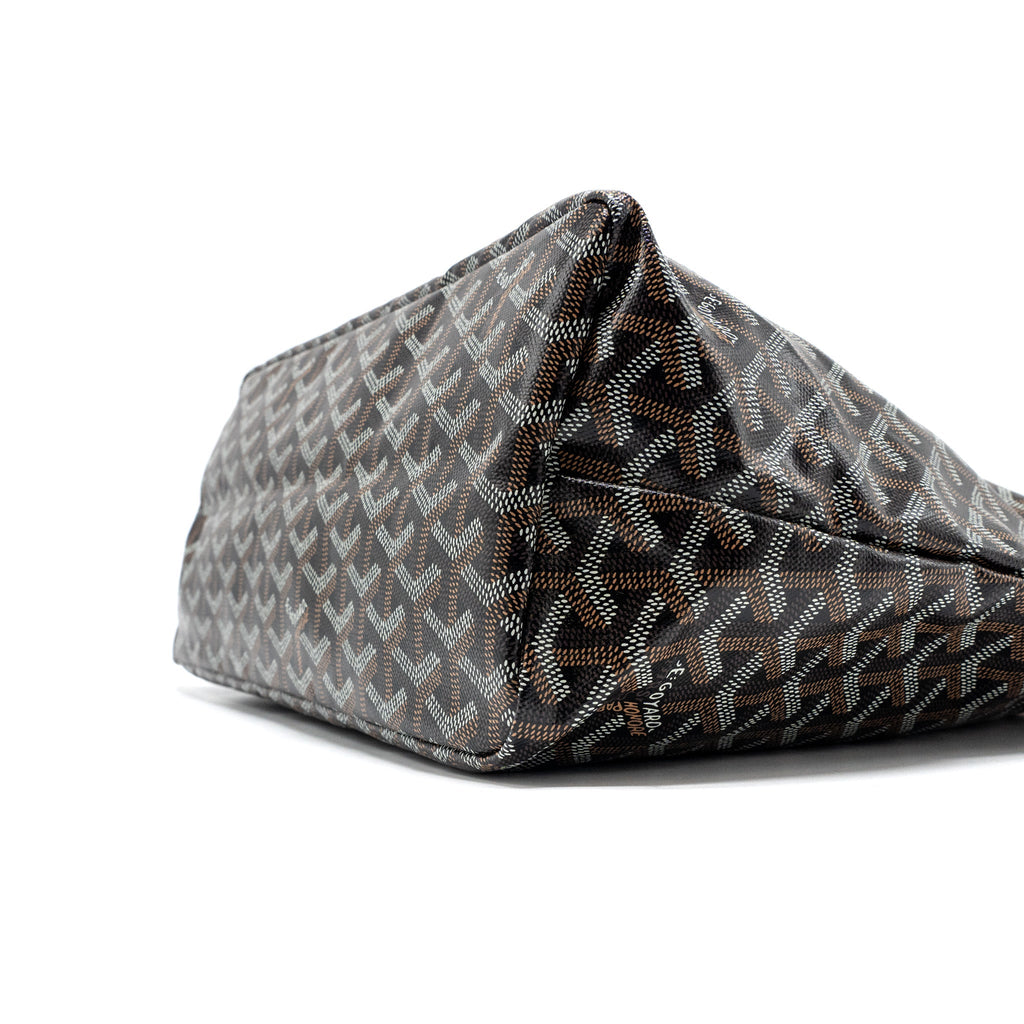GOYARD BOHEME HOBO BAG CANVAS/CALFSKIN BLACK/BROWN SHW