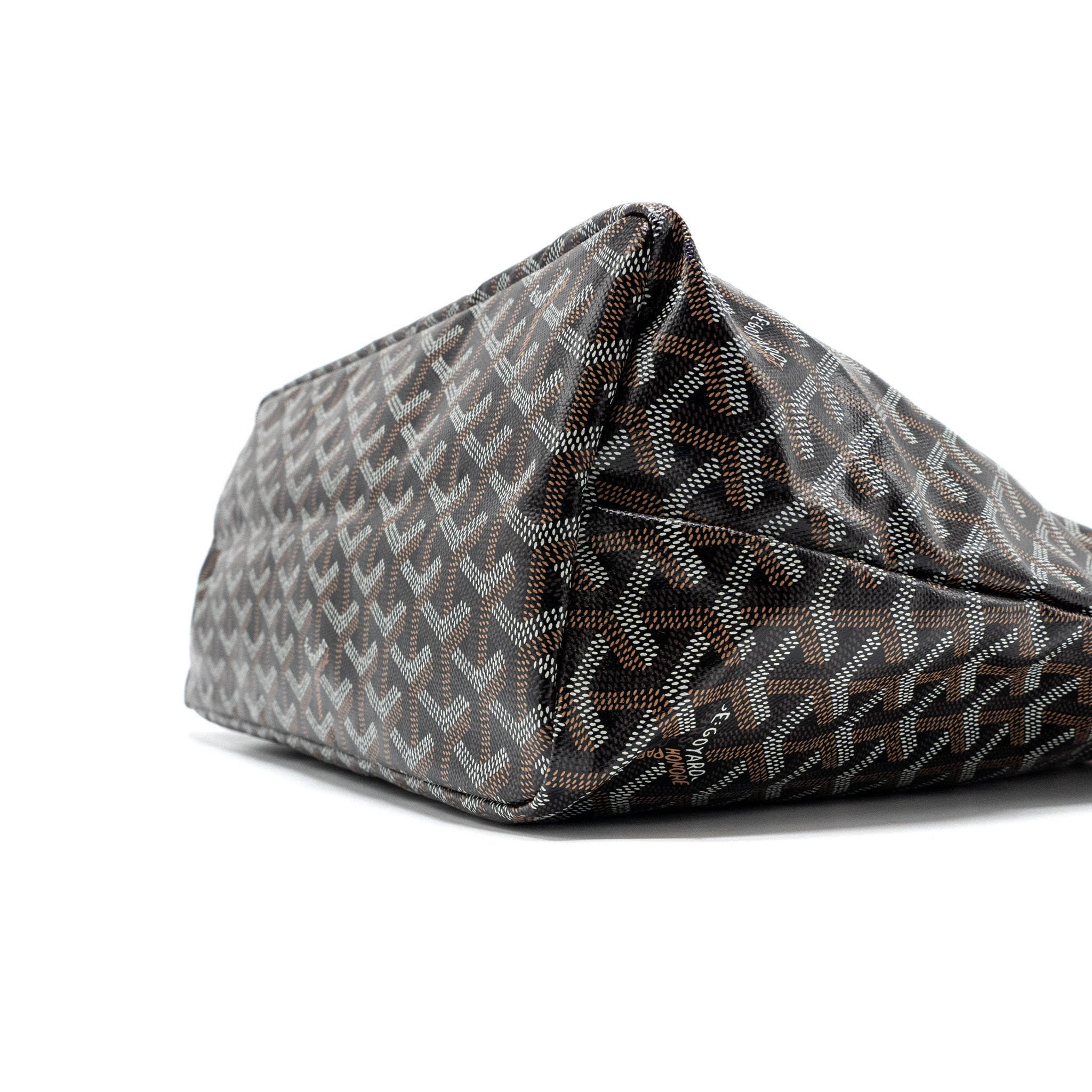 GOYARD BOHEME HOBO BAG CANVAS/CALFSKIN BLACK/BROWN SHW
