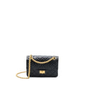 CHANEL MINI 2.55 REISSUE FLAP BAG AGED CALFSKIN BLACK BRUSHED GHW (MICROCHIP)