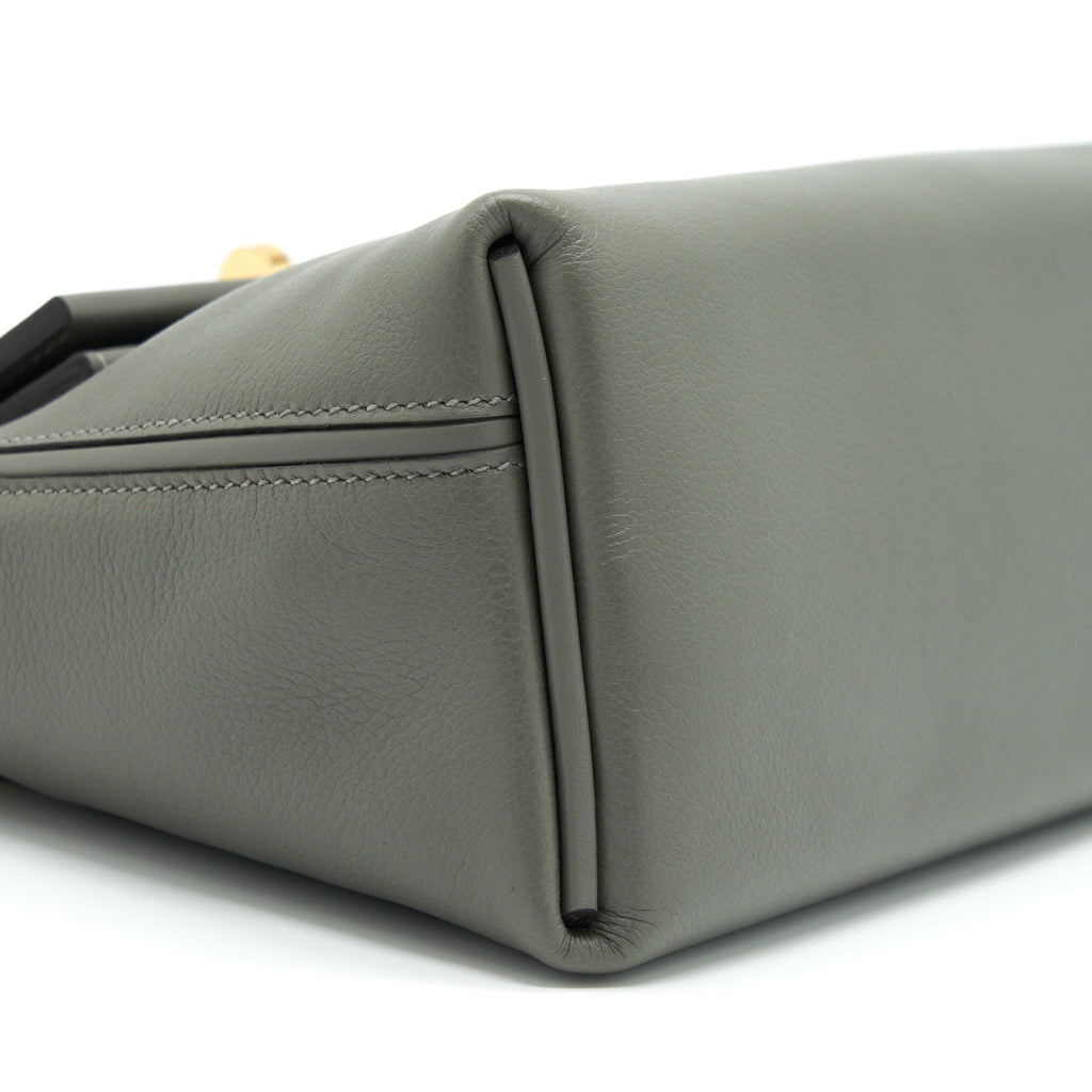 HERMES MINI 24/24 2424 - 21 EVERCOLOR / SWIFT GRIS MEYER GHW