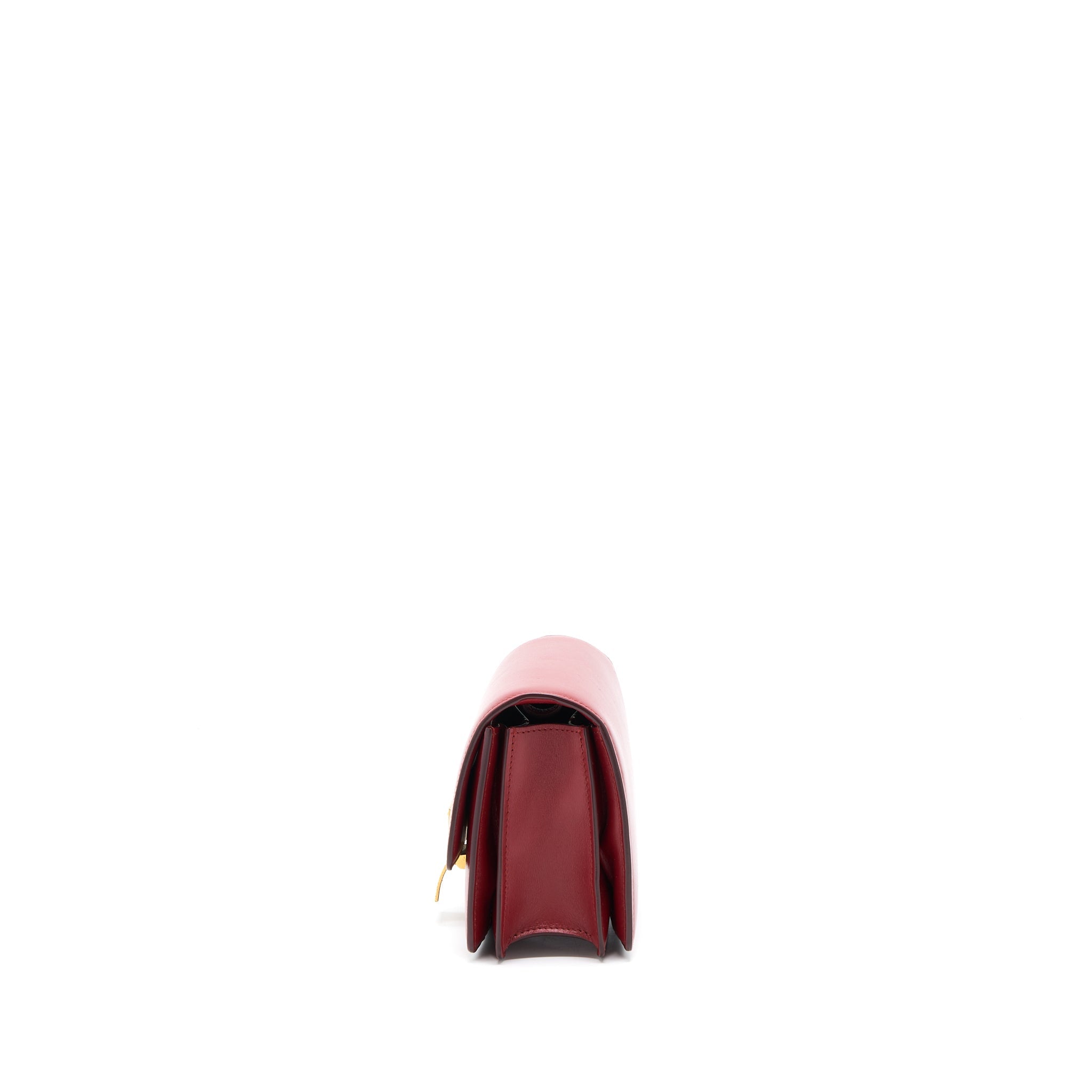 CELINE MINI BOX CALFSKIN RED GHW