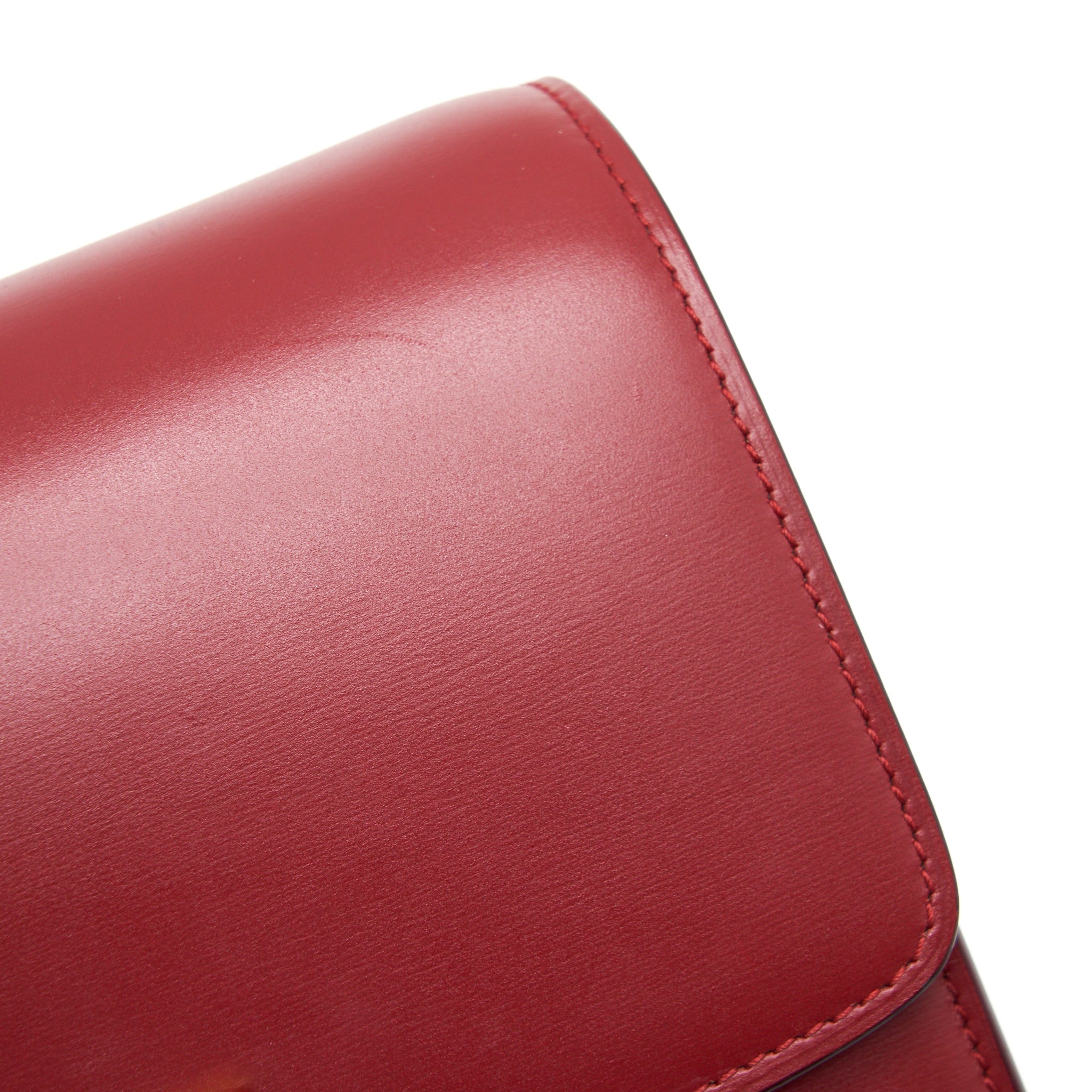 CELINE SMALL CLASSIC BOX BAG RED WITH GHW
