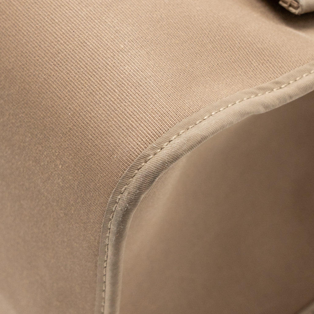 HERMES HERBAG ZIP 39 CANVAS/HUNTER LEATHER ETOUPE/EBENE SHW
