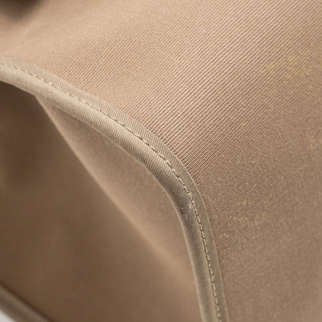 HERMES HERBAG ZIP 39 CANVAS/HUNTER LEATHER ETOUPE/EBENE SHW
