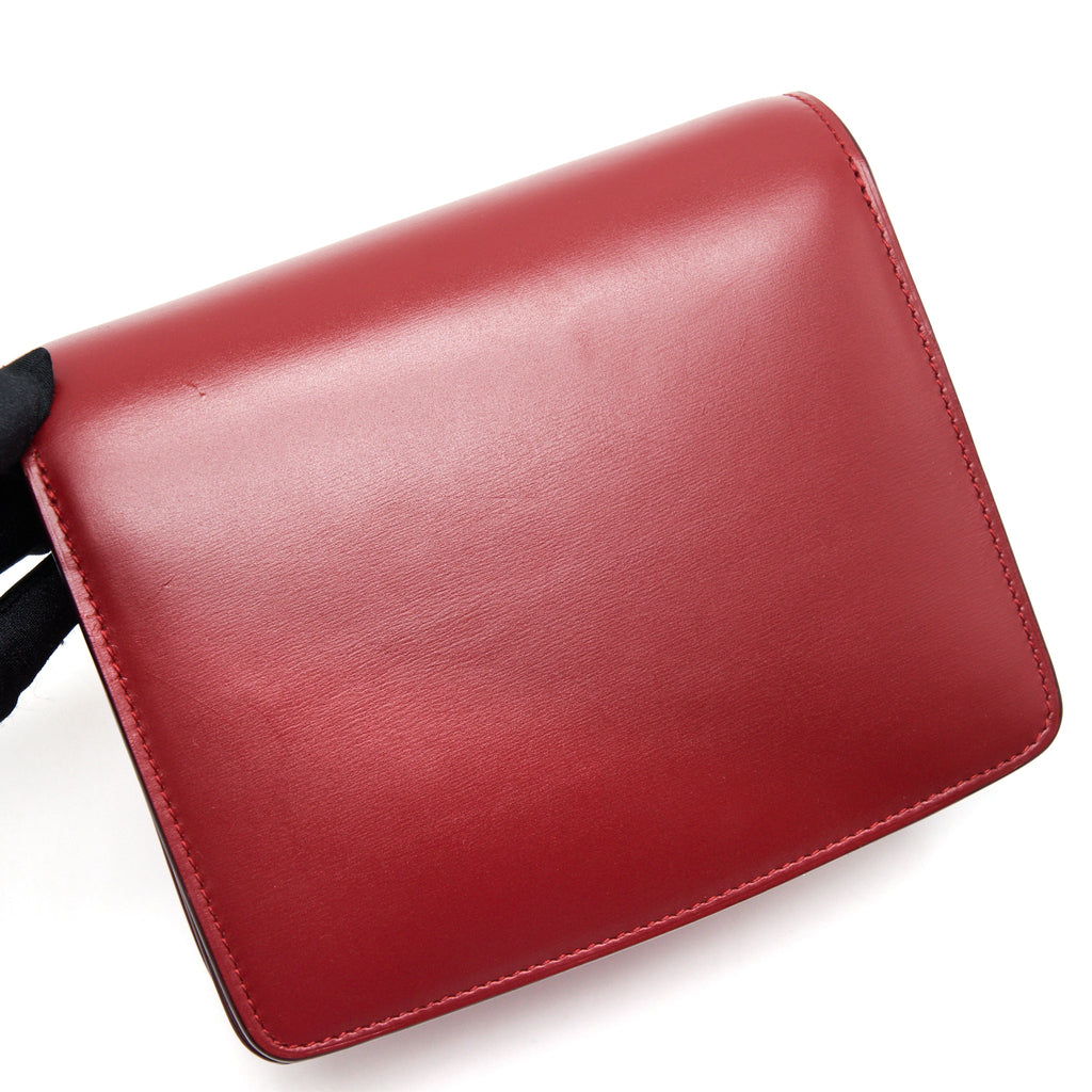CELINE SMALL CLASSIC BOX BAG RED WITH GHW