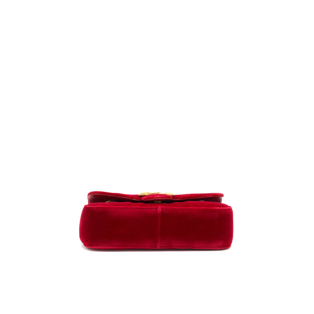 GUCCI VELVET MARMONT MATELASSE MINI BAG