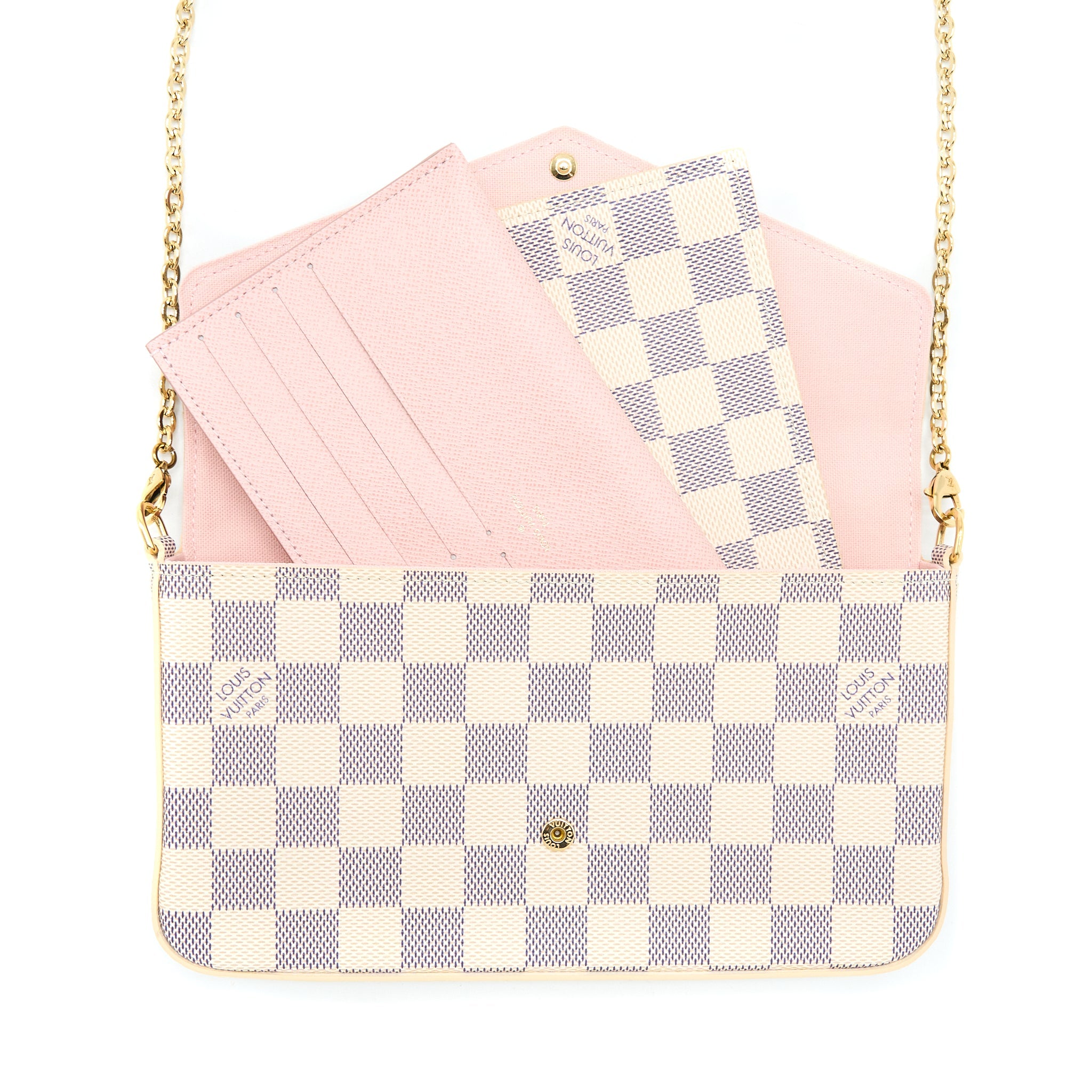 LOUIS VUITTON FELICIE POCHETTE DAMIER AZUR CANVAS GHW