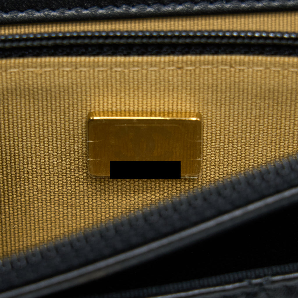 CHANEL 22B PEARL CRUSH WALLET ON CHAIN LAMBSKIN BLACK GHW (MICROCHIP)
