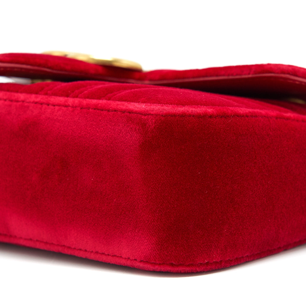 GUCCI VELVET MARMONT MATELASSE MINI BAG