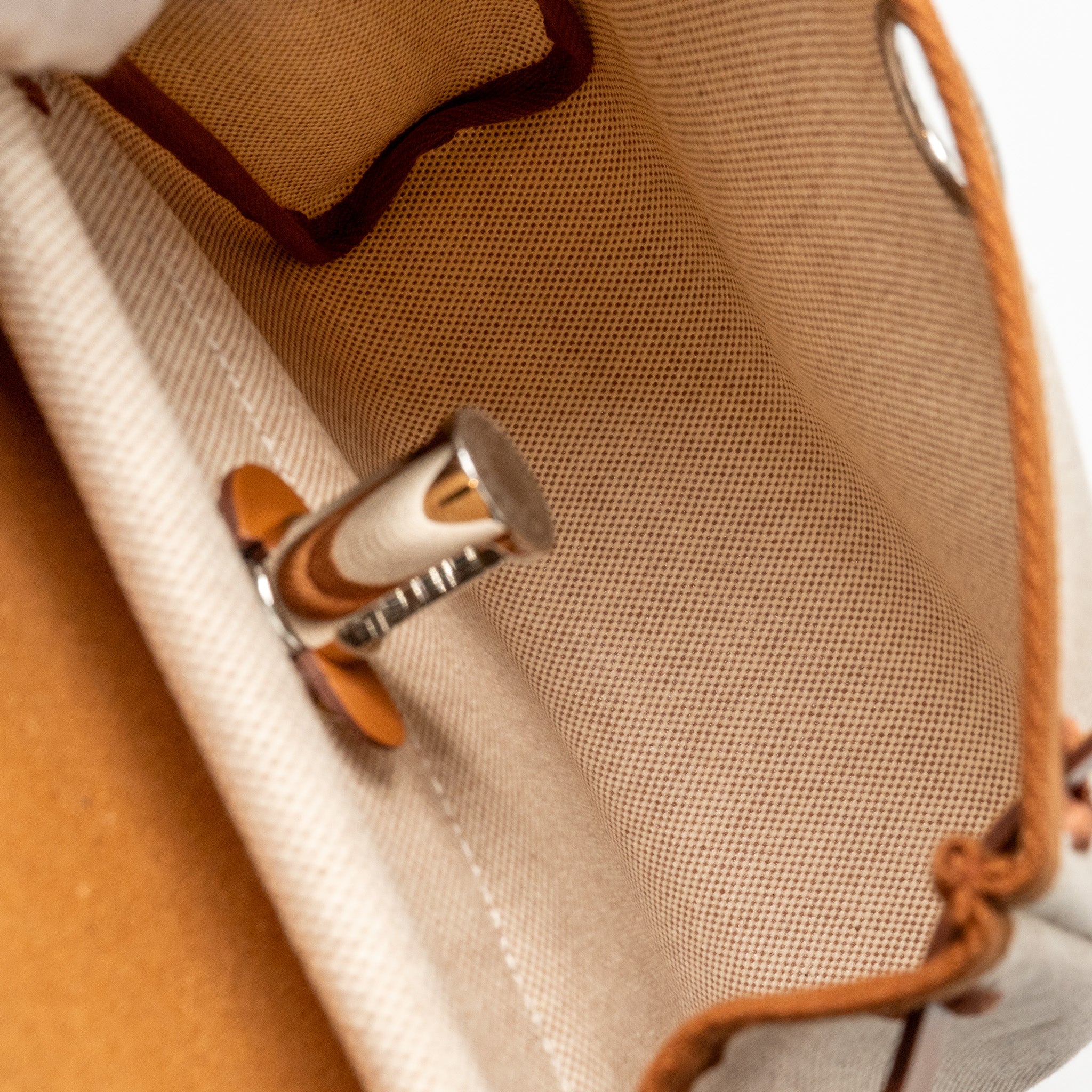 HERMES HERBAG MINI CANVAS/COWHIDE BEIGE/FAUVE SHW