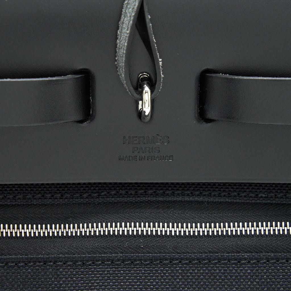 HERMES HERBAG ZIP 31 RETOUR BAG BLACK SHW