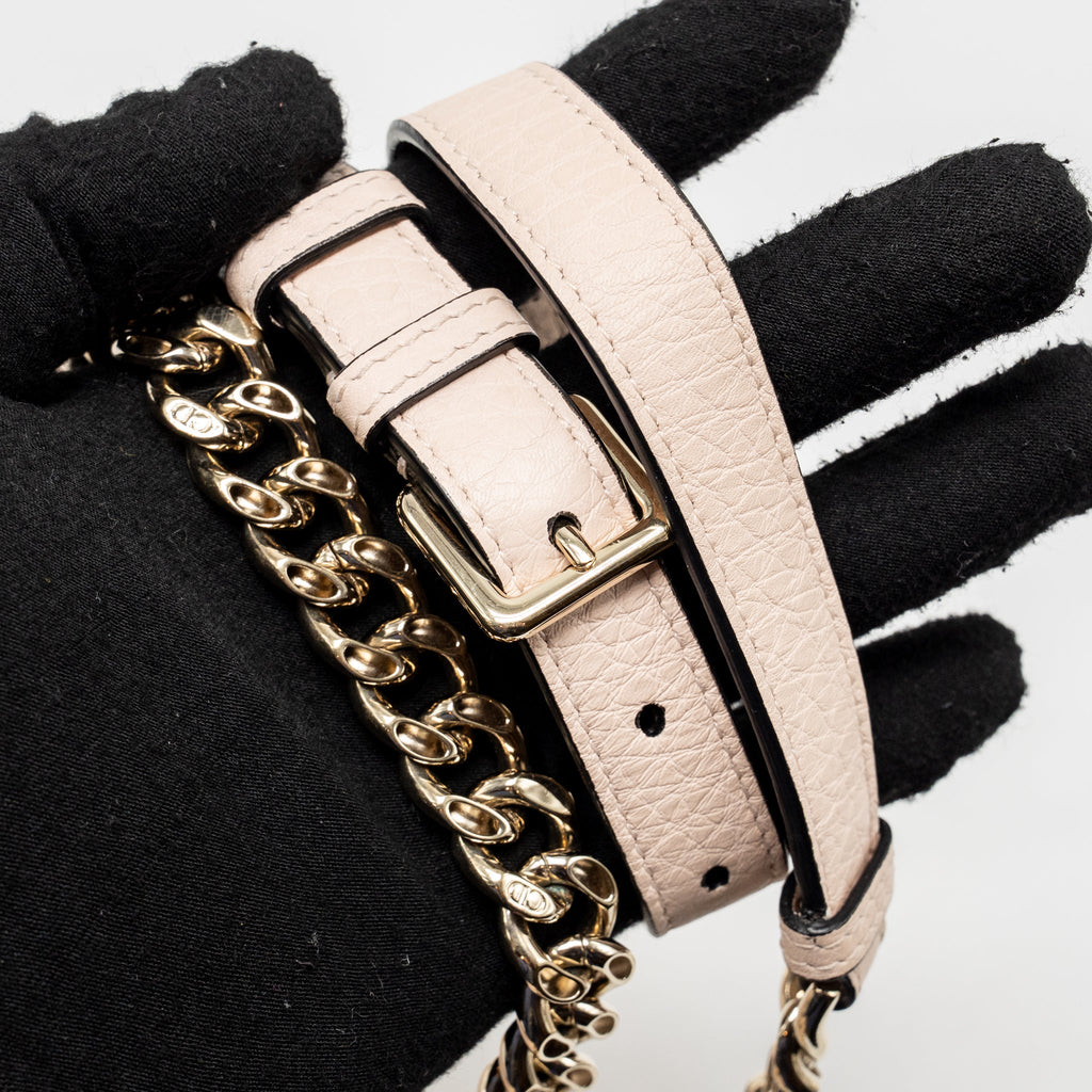 DIOR SMALL DIORAMA GRAINED CALFSKIN LIGHT PINK LGHW
