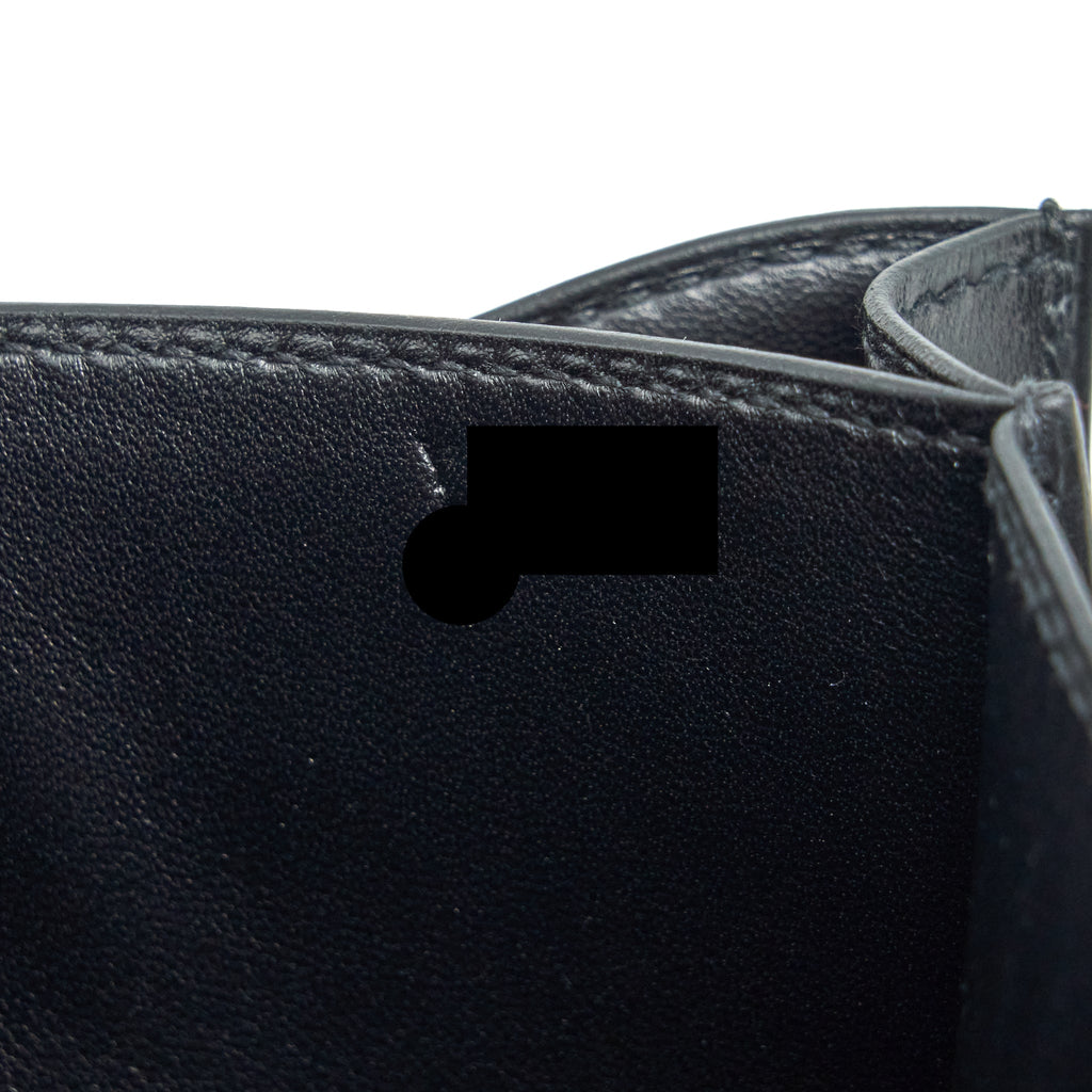 HERMES MINI CONSTANCE MONSIEUR BLACK WITH LIZARD BUCKLE SHW