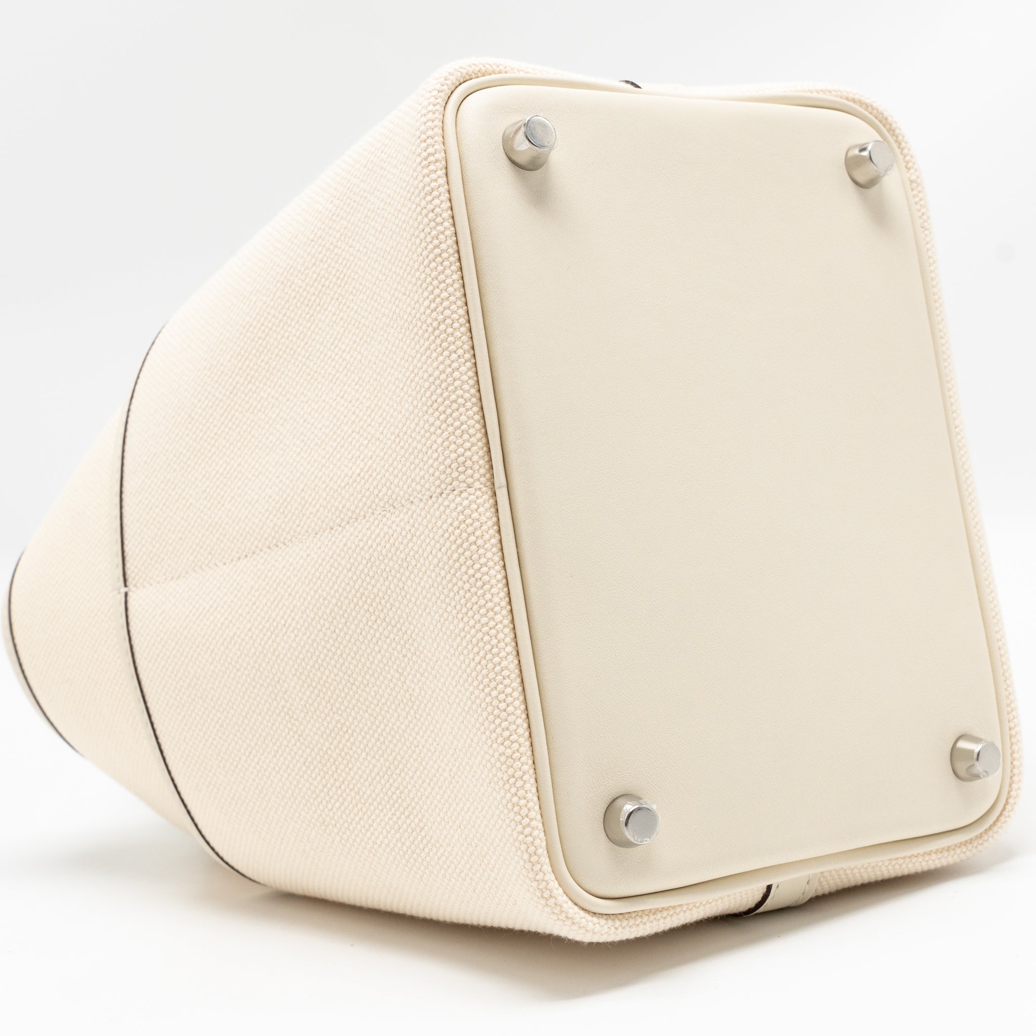 HERMES CARGO PICOTIN 18 LOCK BAG CANVAS/SWIFT ECRU/NATA SHW