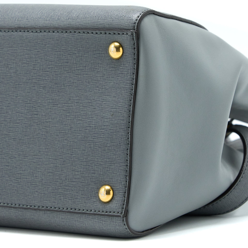 FENDI 2 JOURS LARGE BAG GREY GHW