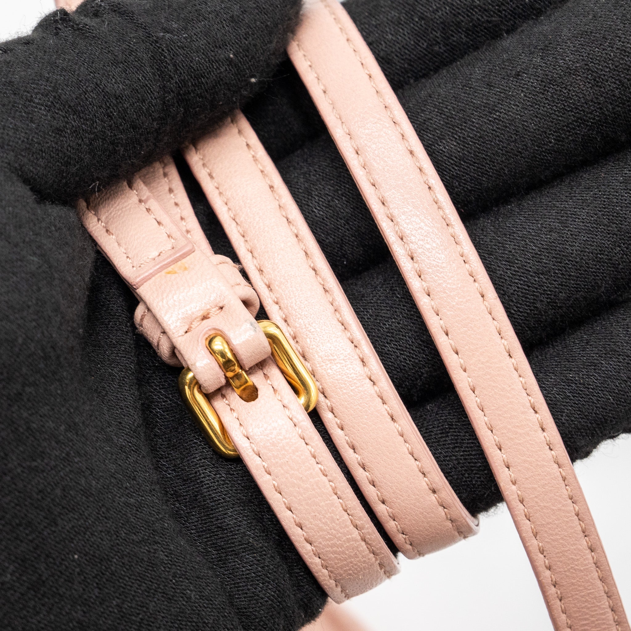 MIUMIU MATELASSE BUCKET BAG NAPPA PINK GHW