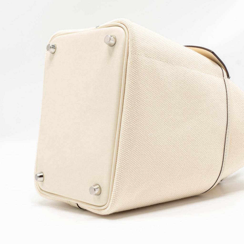 HERMES CARGO PICOTIN 18 LOCK BAG CANVAS/SWIFT ECRU/NATA SHW