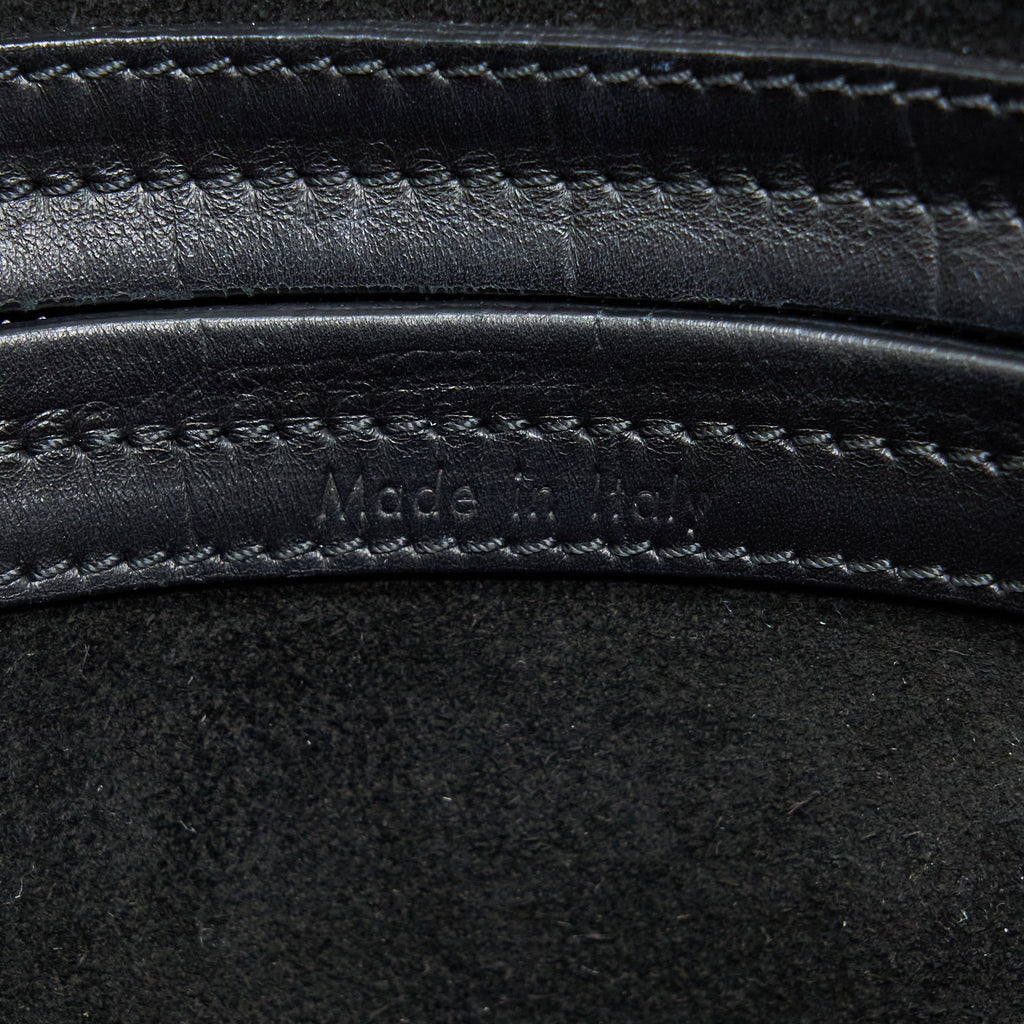 CELINE LARGE PHANTOM LUGGAGE BAG CROC-EMBOSSED CALFSKIN BLACK