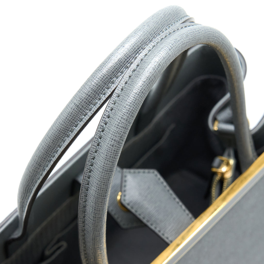 FENDI 2 JOURS LARGE BAG GREY GHW