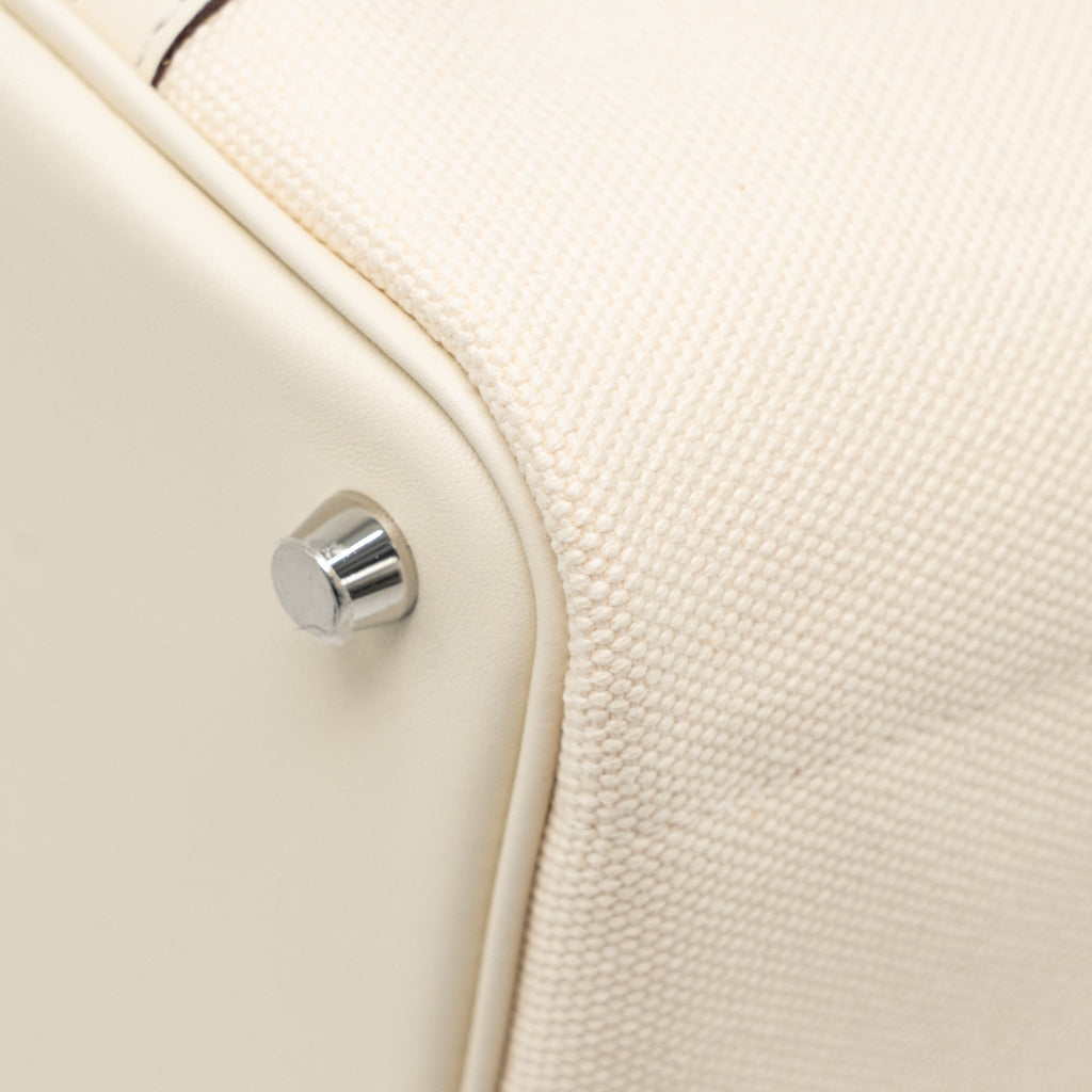 HERMES CARGO PICOTIN 18 LOCK BAG CANVAS/SWIFT ECRU/NATA SHW