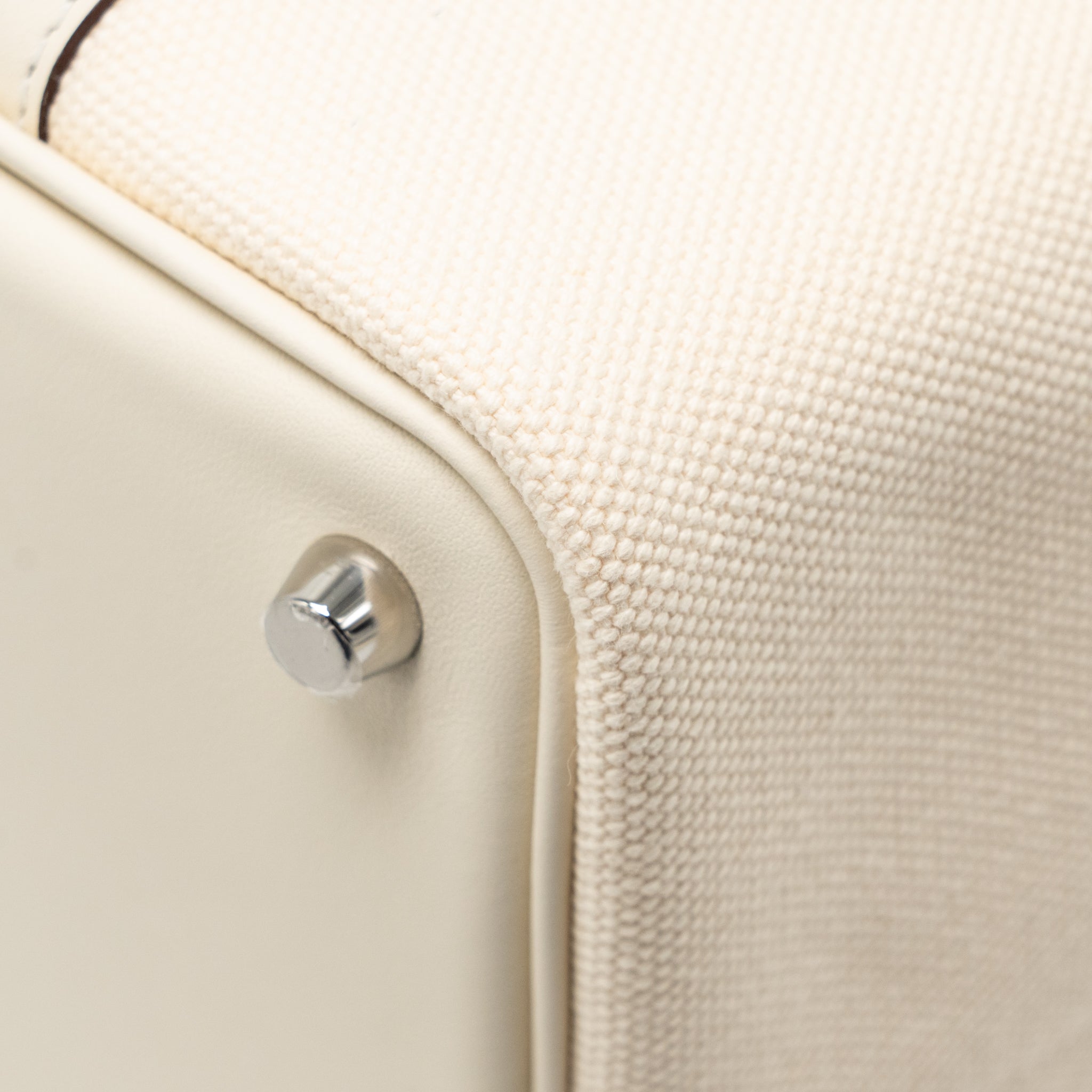HERMES CARGO PICOTIN 18 LOCK BAG CANVAS/SWIFT ECRU/NATA SHW