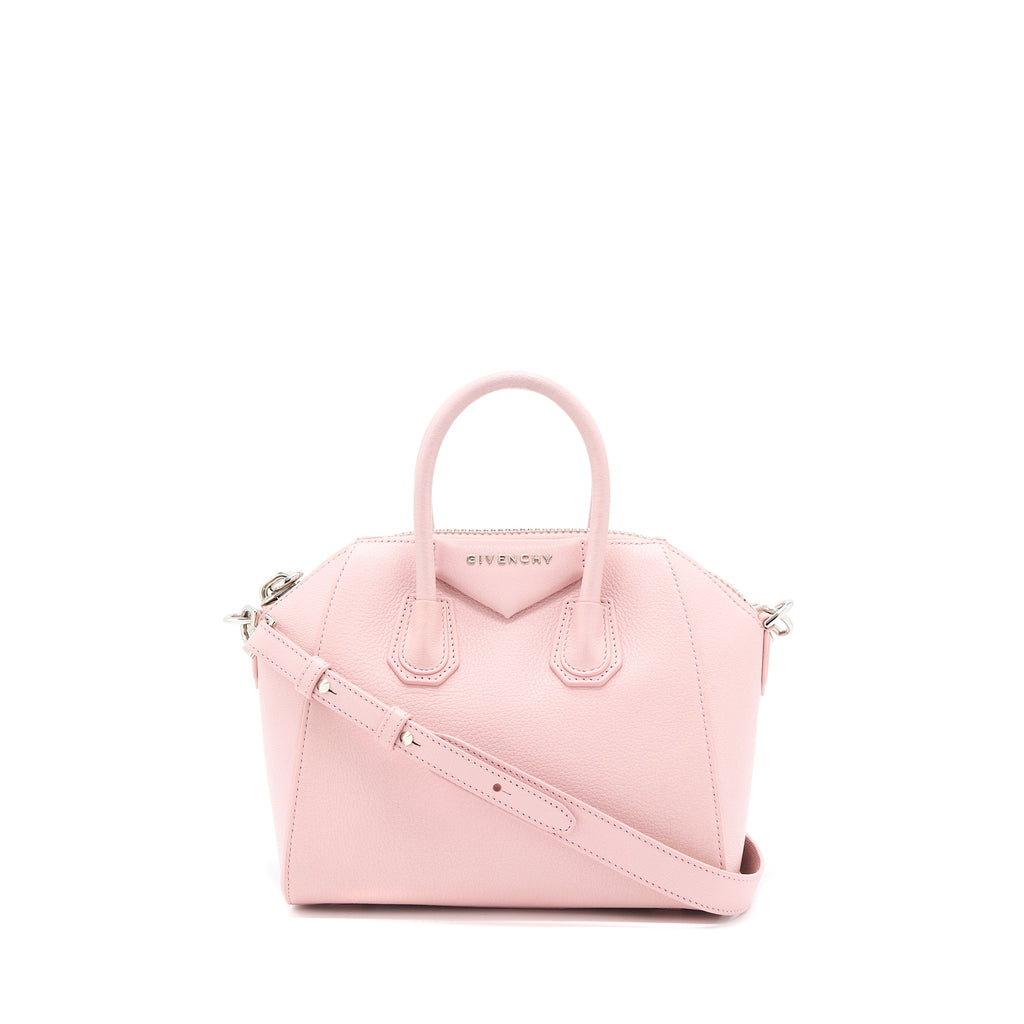 GIVENCHY MINI ANTIGONA GOATSKIN PINK SHW