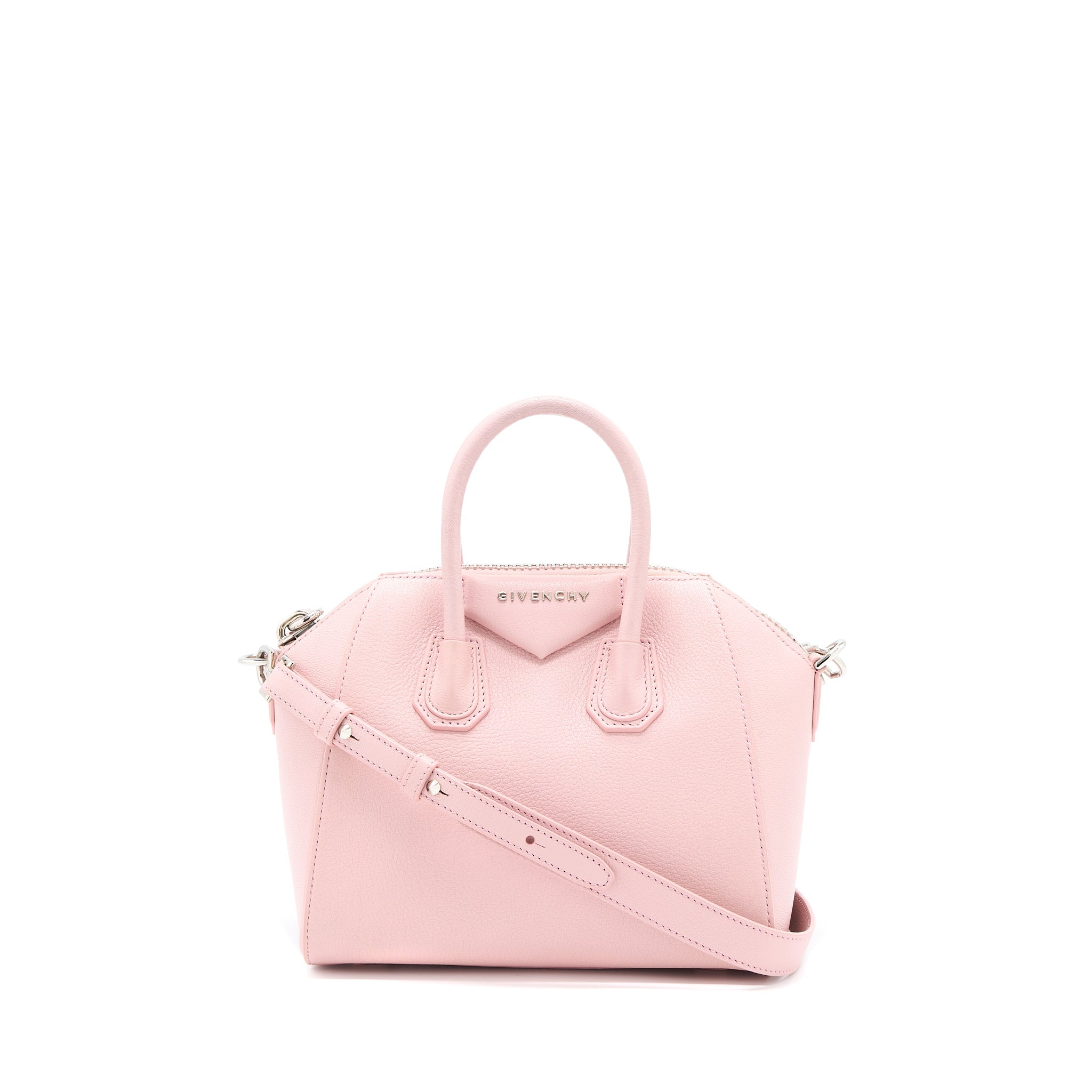 GIVENCHY MINI ANTIGONA GOATSKIN PINK SHW