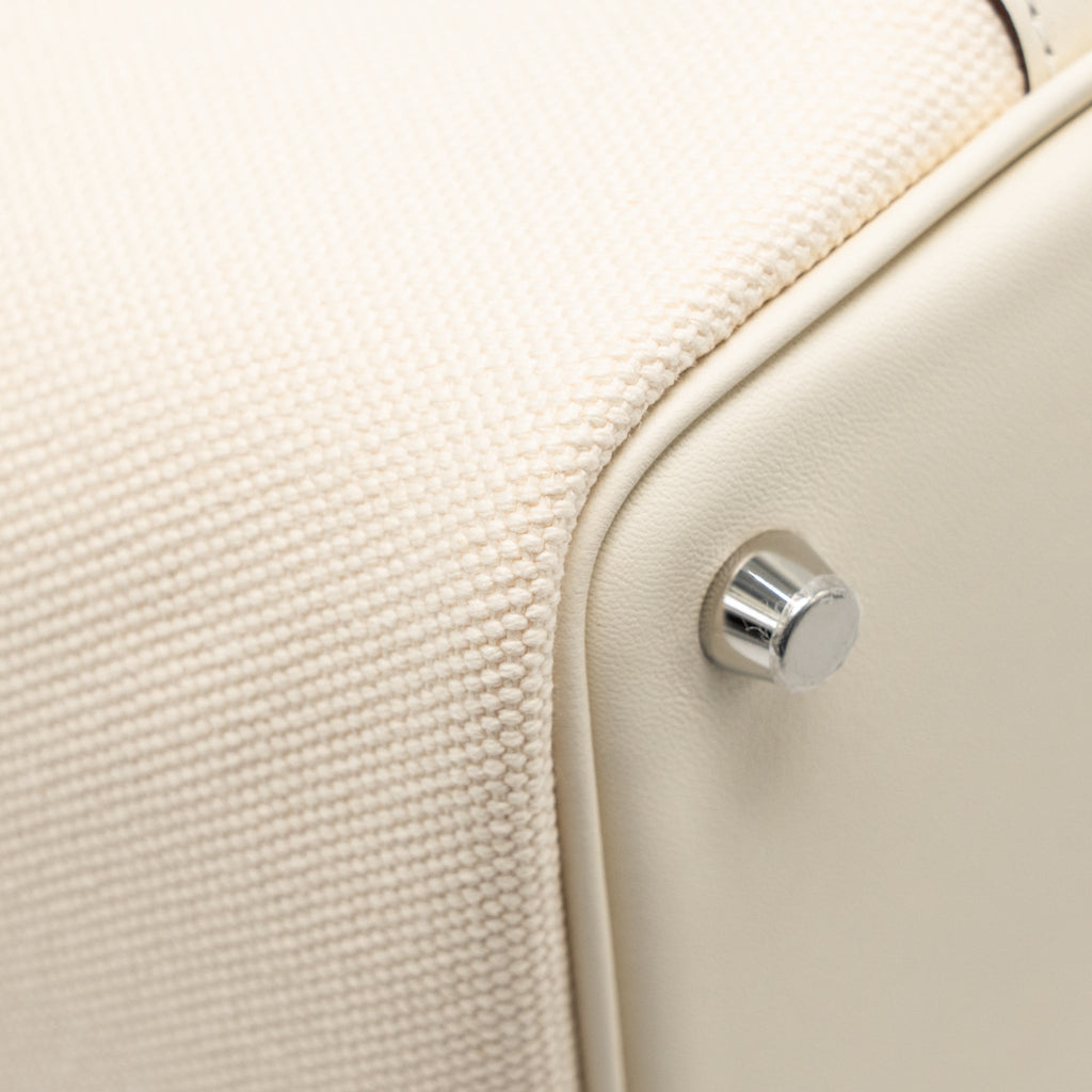 HERMES CARGO PICOTIN 18 LOCK BAG CANVAS/SWIFT ECRU/NATA SHW