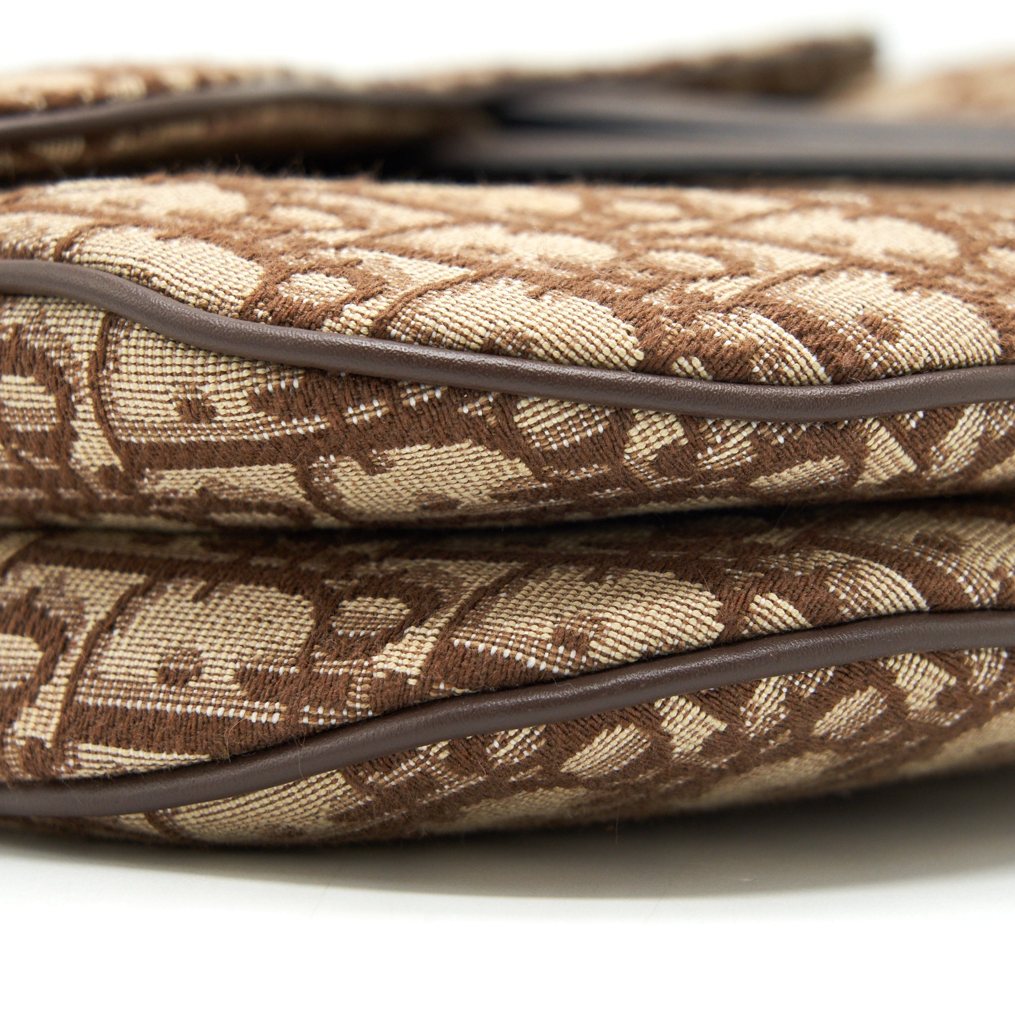DIOR MEDIUM SADDLE BAG BROWN OBLIQUE GHW