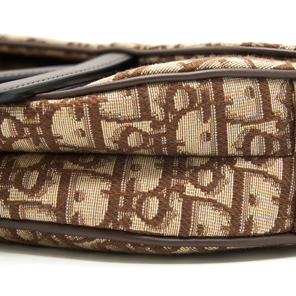 DIOR MEDIUM SADDLE BAG BROWN OBLIQUE GHW