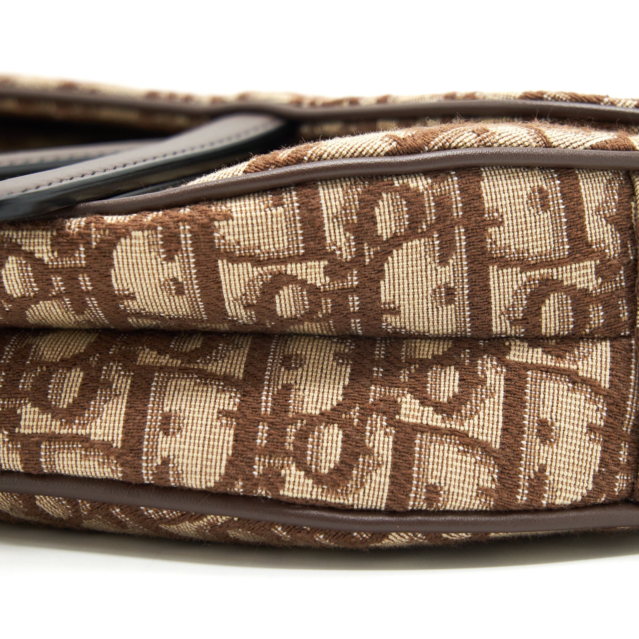 DIOR MEDIUM SADDLE BAG BROWN OBLIQUE GHW