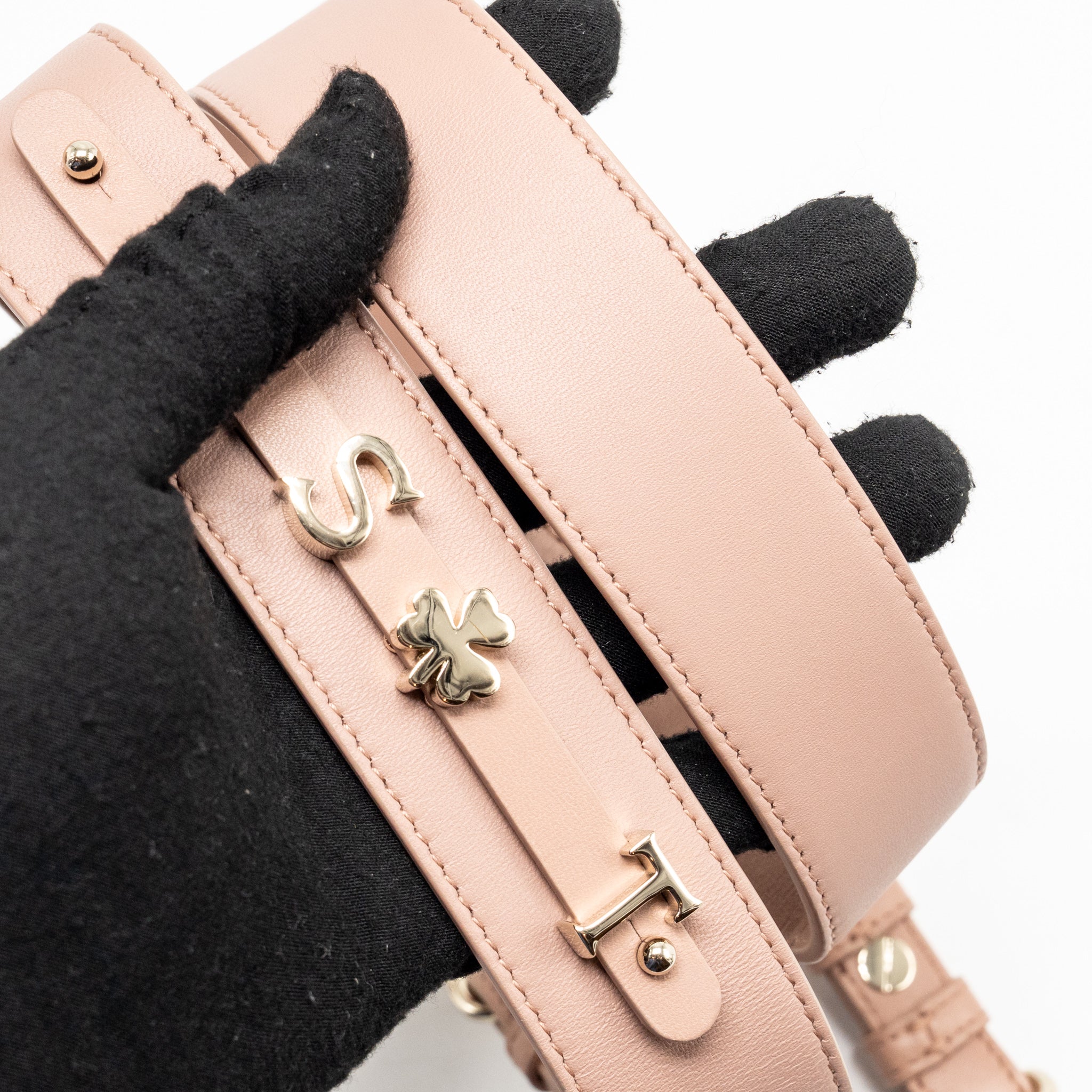 DIOR SMALL LADY DIOR LAMBSKIN DARK PINK LGHW