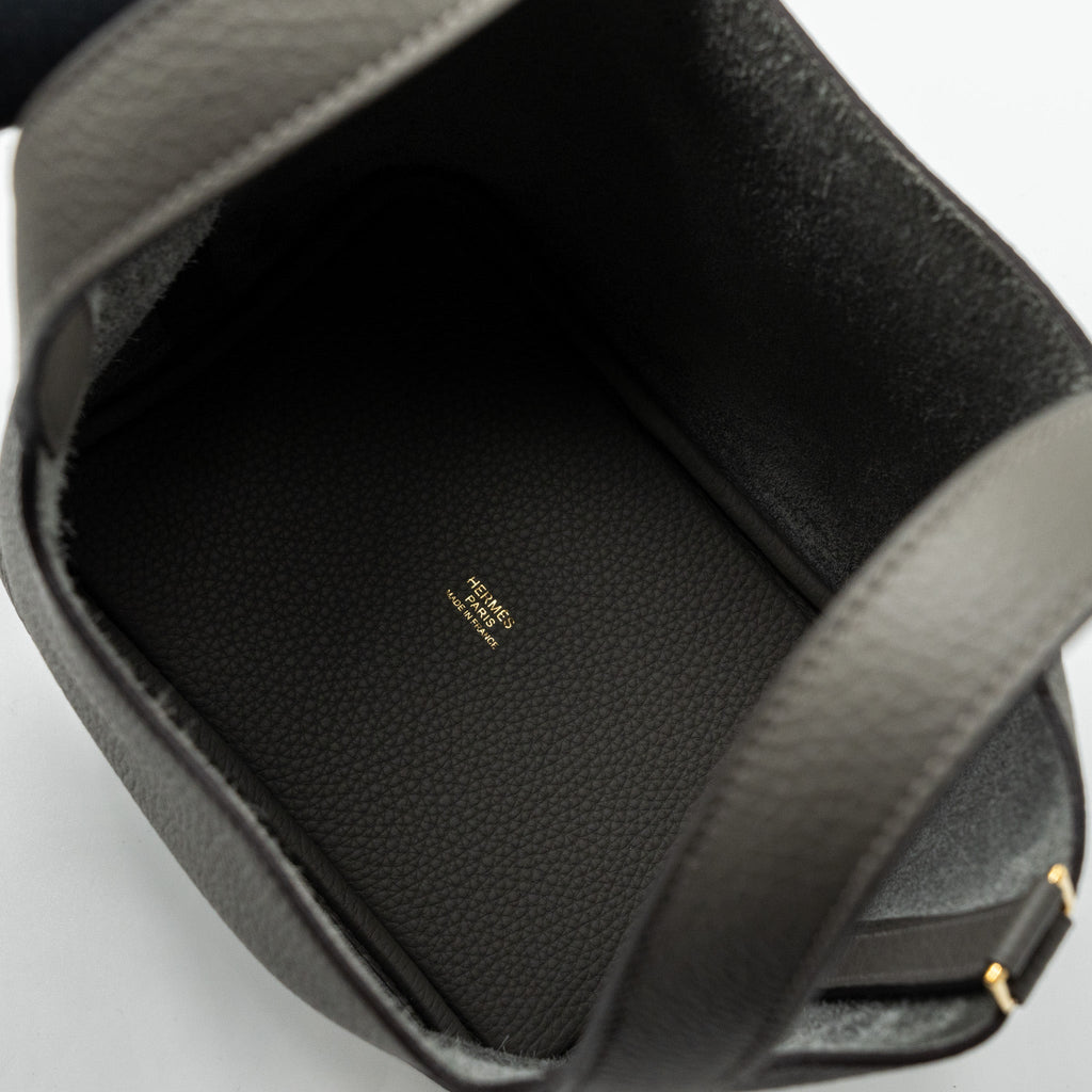 HERMES PICOTIN 18 LOCK BAG GRIS MEYER GHW