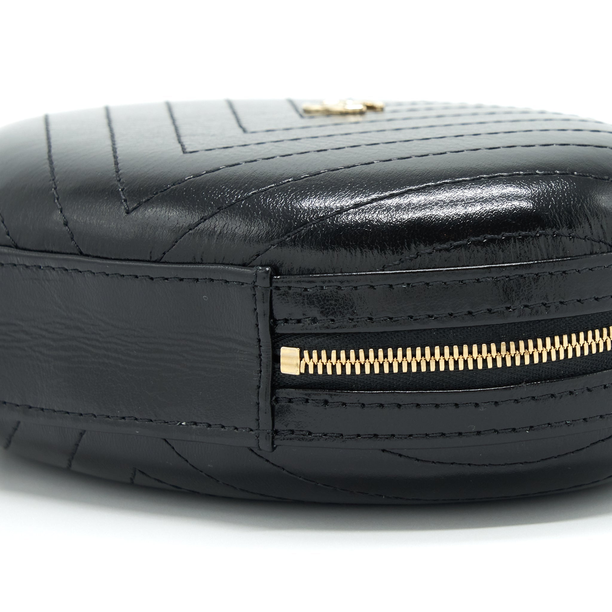 CHANEL LA PAUSA EVENING BAG CHEVRON CALFSKIN BLACK LGHW