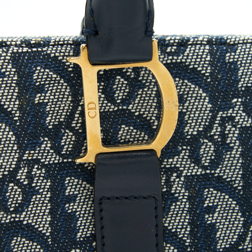 DIOR VINTAGE TOTE BAG OBLIQUE CANVAS GHW