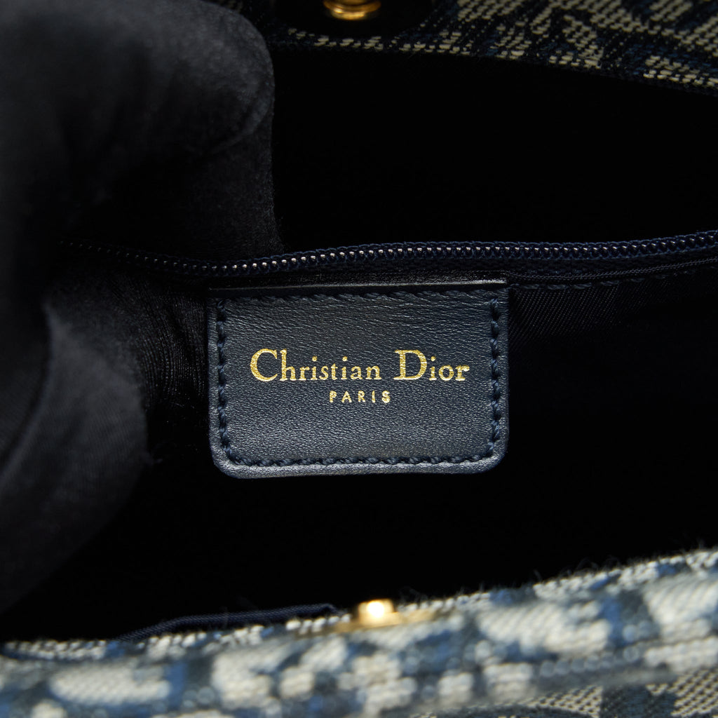 DIOR VINTAGE TOTE BAG OBLIQUE CANVAS GHW