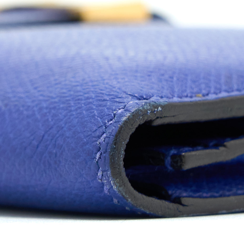 HERMES BEARN LONG WALLET EPSOM BLUE ELECTRIC GHW