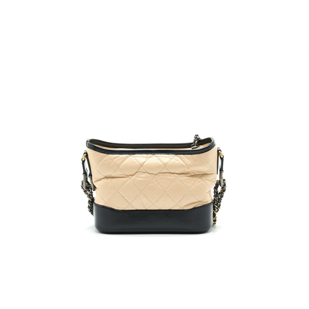CHANEL SMALL GABRIELLE HOBO BAG BEIGE/BLACK