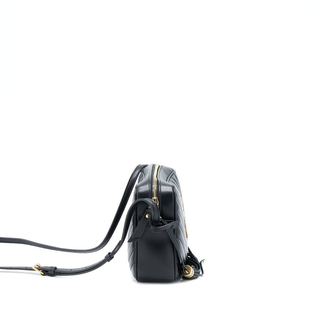 SAINT LAURENT/YSL LOU CAMERA BAG CALFSKIN BLACK GHW