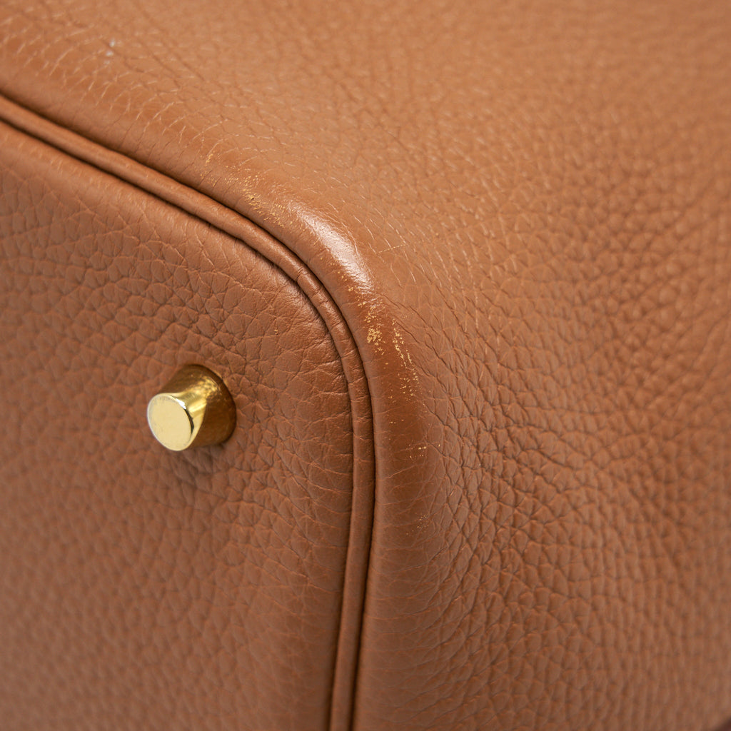 HERMES PICOTIN 22 LOCK BAG GOLD GHW