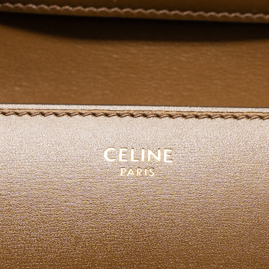 CELINE MINI CLASSIC BAG BOX CALFSKIN CAMEL GHW