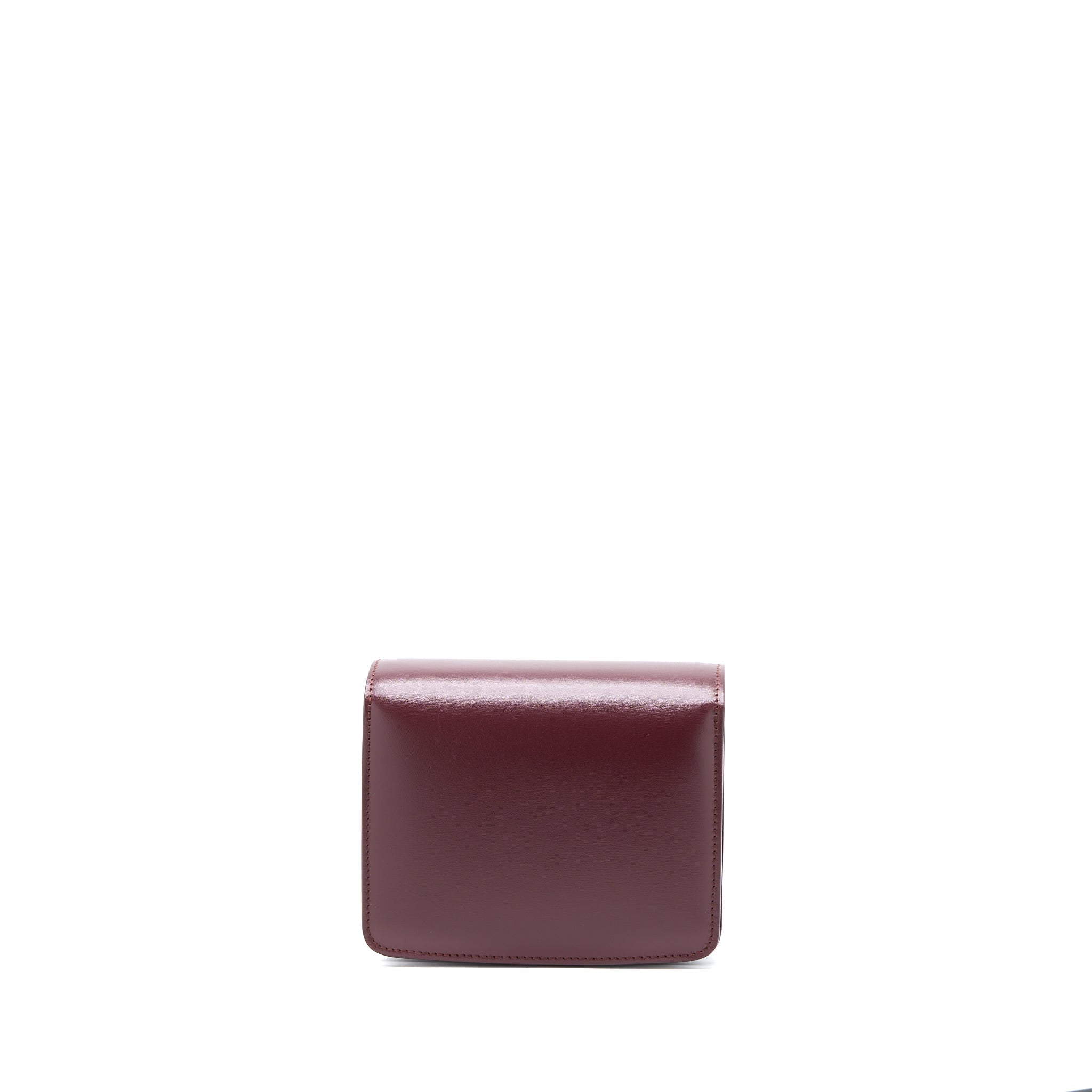 CELINE MINI BOX CALFSKIN BURGUNDY GHW