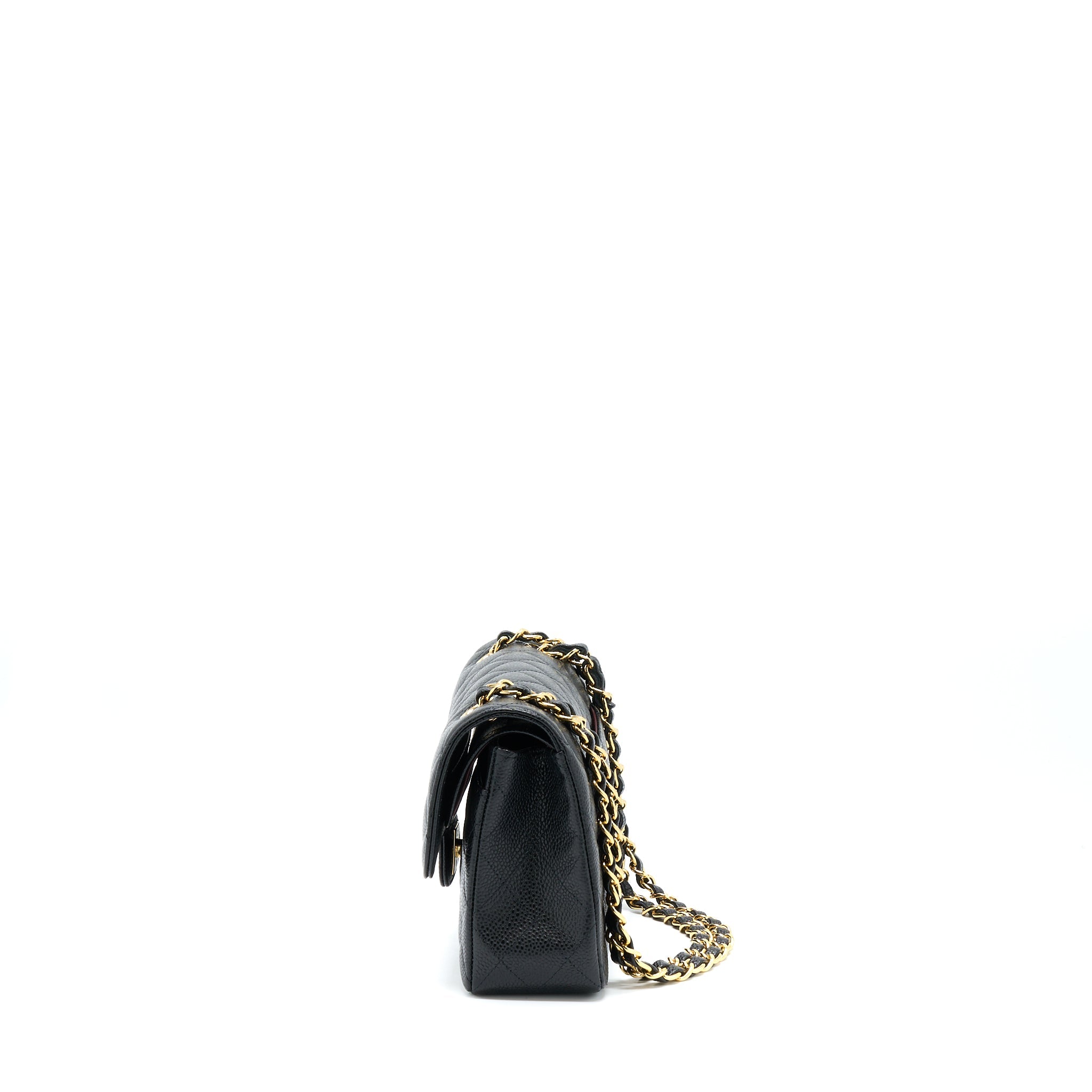 CHANEL SMALL CLASSIC DOUBLE FLAP BAG CAVIAR BLACK GHW