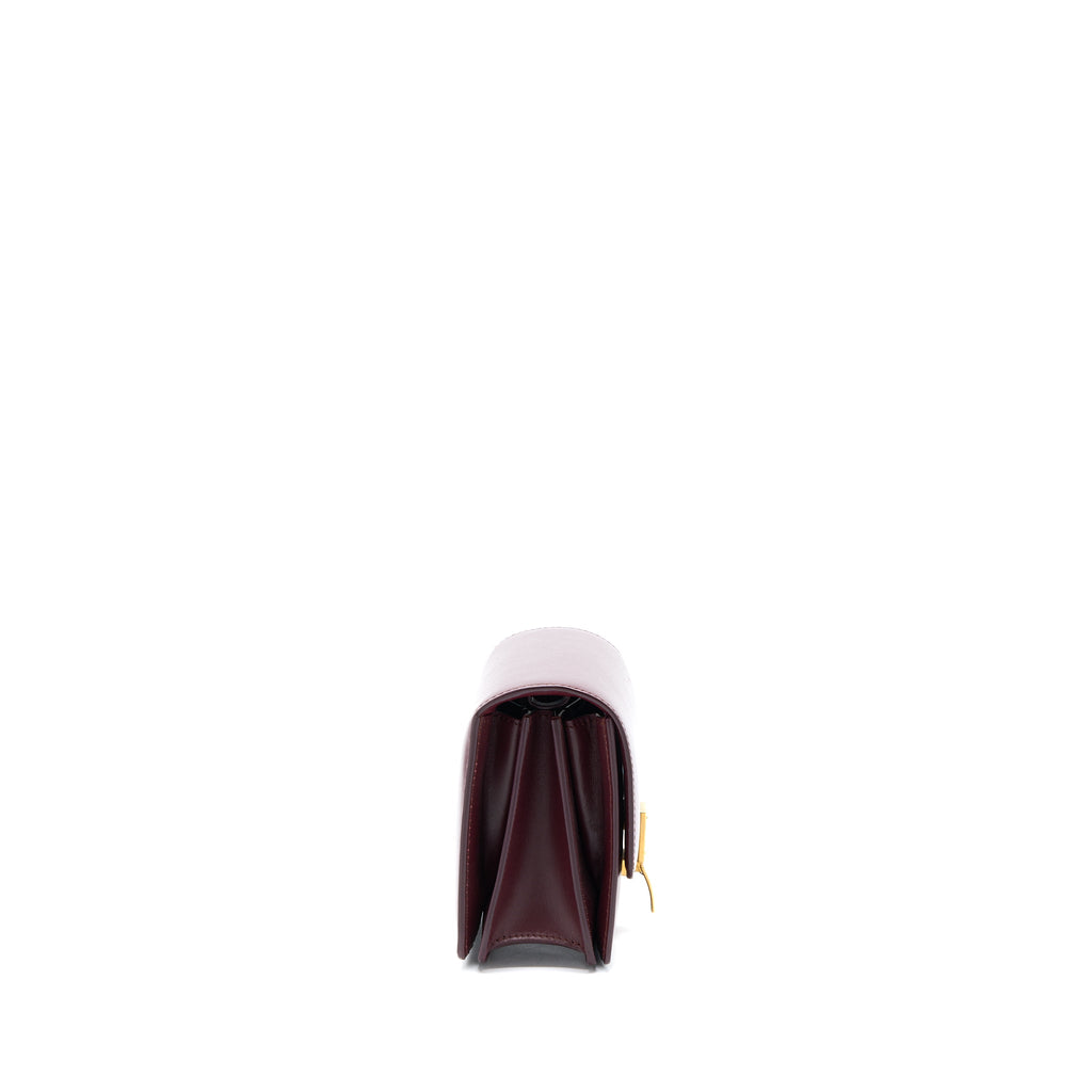 CELINE MINI BOX CALFSKIN BURGUNDY GHW
